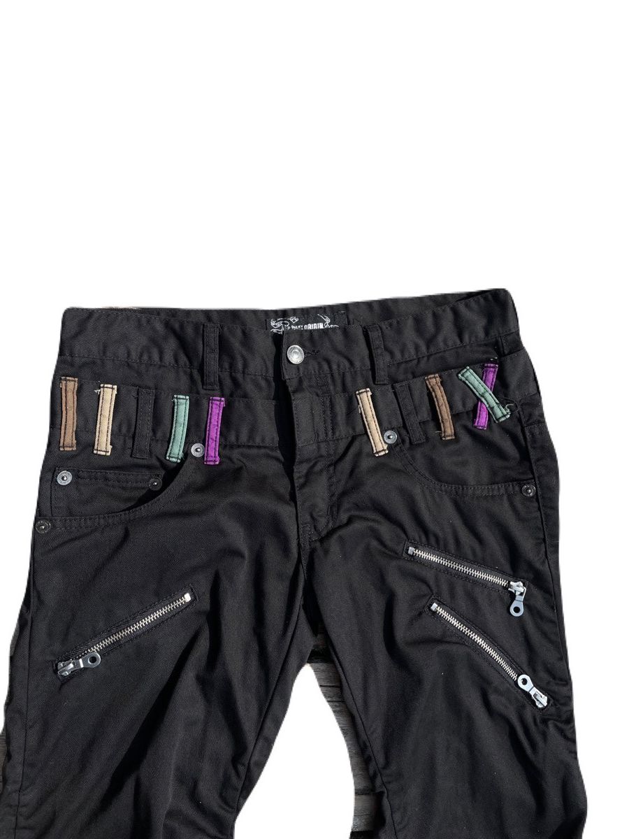 If Six Was Nine 2000s Japanese archive Vkei Double Waist Zip Gather Pants Size US 29 - 5 Thumbnail
