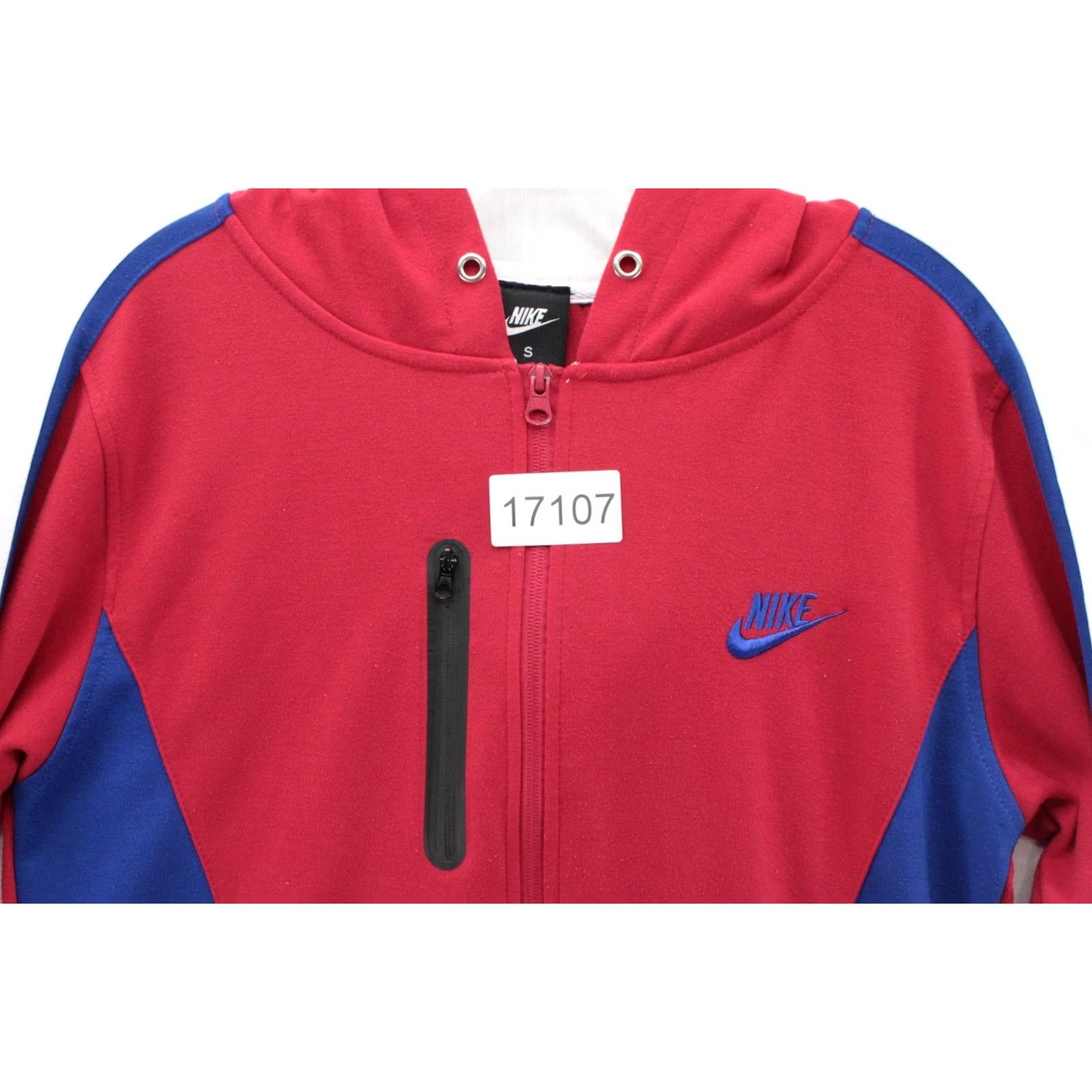 Nike VINTAGE Nike Hoodie Sweatshirt Mens S Red White Blue Full Zip Swoosh Logo Athletic Size US S / EU 44-46 / 1 - 8 Thumbnail