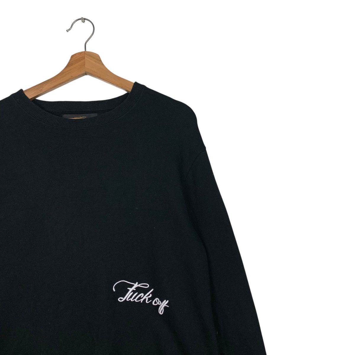 Japanese Brand STUD MUFFIN Fuck Off Logo Zip on Back Sweatshirt #1736-C77 Size US M / EU 48-50 / 2 - 9 Thumbnail
