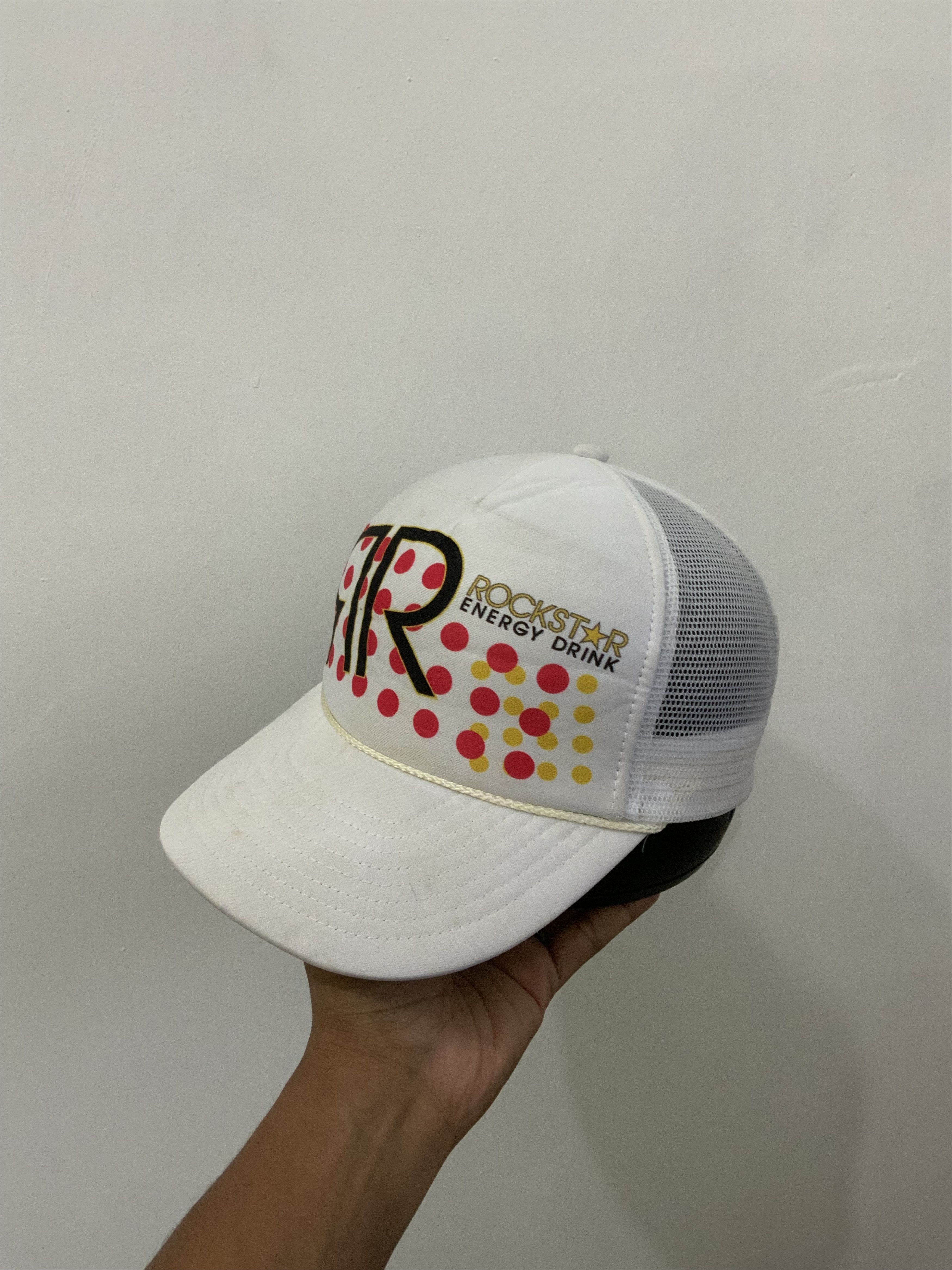 Rockstar Games Nissun White RockStar Drink Energy Trucker hat Size ONE SIZE - 1 Thumbnail