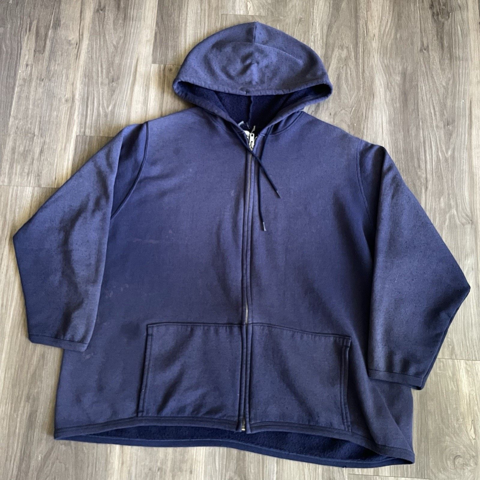 Vintage Vintage Gradient Sun Faded Zip Up Hoodie Sweatshirt Size XXL Size US XXL / EU 58 / 5 - 3 Thumbnail