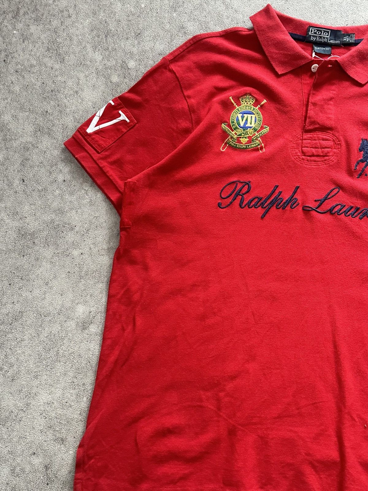 Polo Ralph Lauren 90s Polo Ralph Lauren Crest Big Pony Embroidered Polo Shirt Size US XL / EU 56 / 4 - 2 Thumbnail