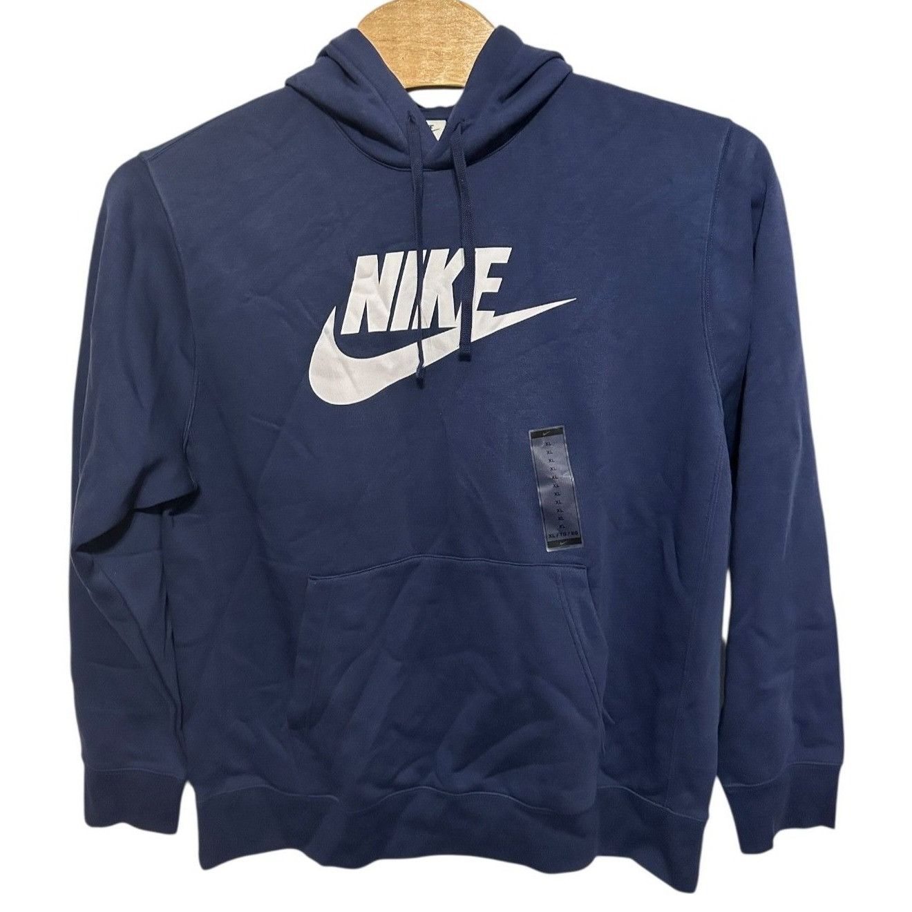 Nike Nike Club Fleece Logo Graphic Pullover Hoodie Sweatshirt Men Size US XL / EU 56 / 4 - 9 Thumbnail