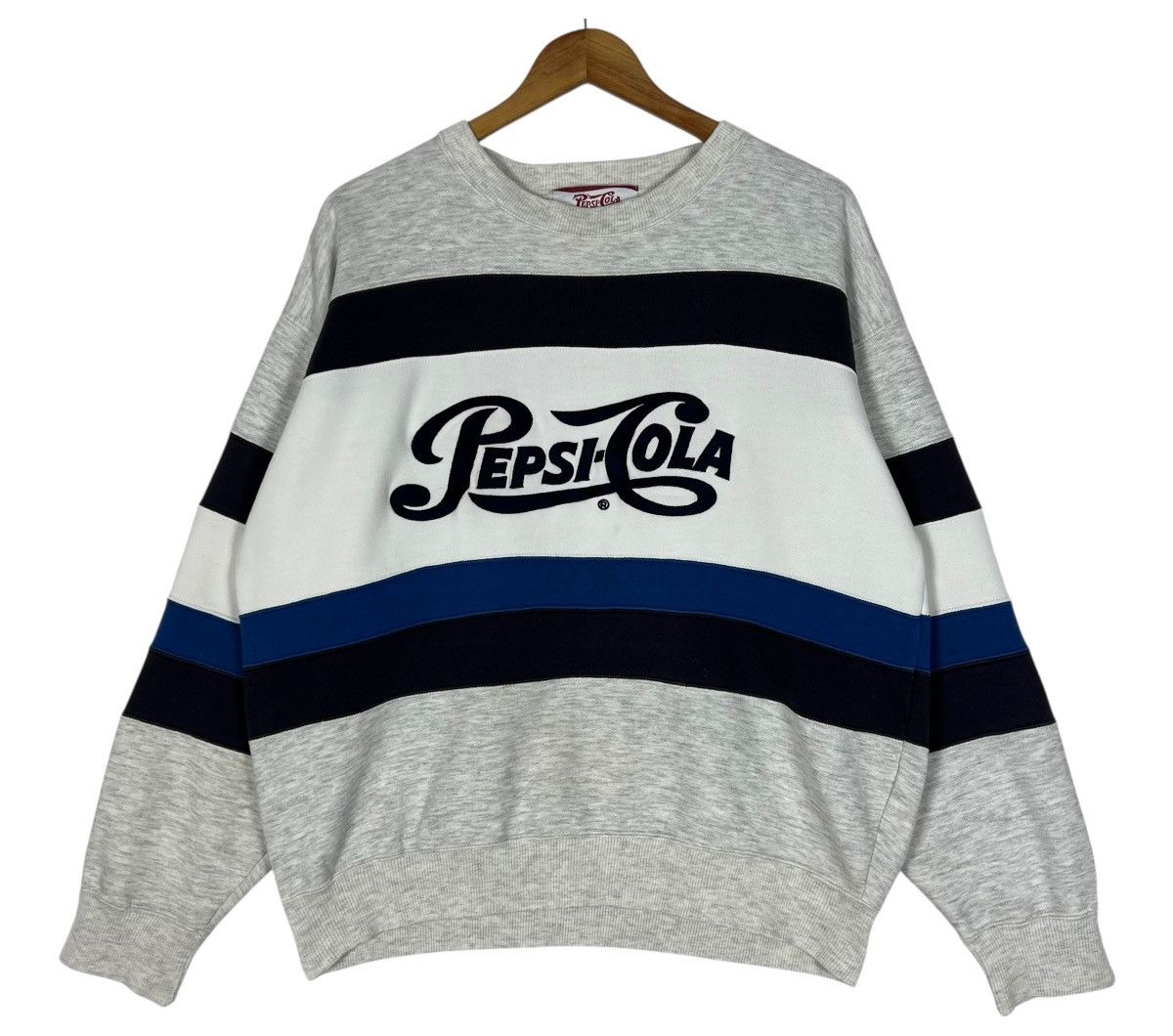 Pepsi Vintage Distressed Pepsi-Cola 90s Sweatshirt Size US L / EU 52-54 / 3 - 1 Thumbnail