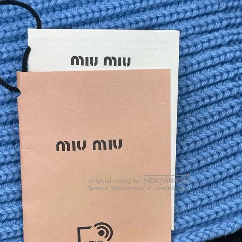 Miu Miu Miu Miu Women's Blue Cropped Cardigan . Size M / US 6-8 / IT 42-44 - 7 Thumbnail