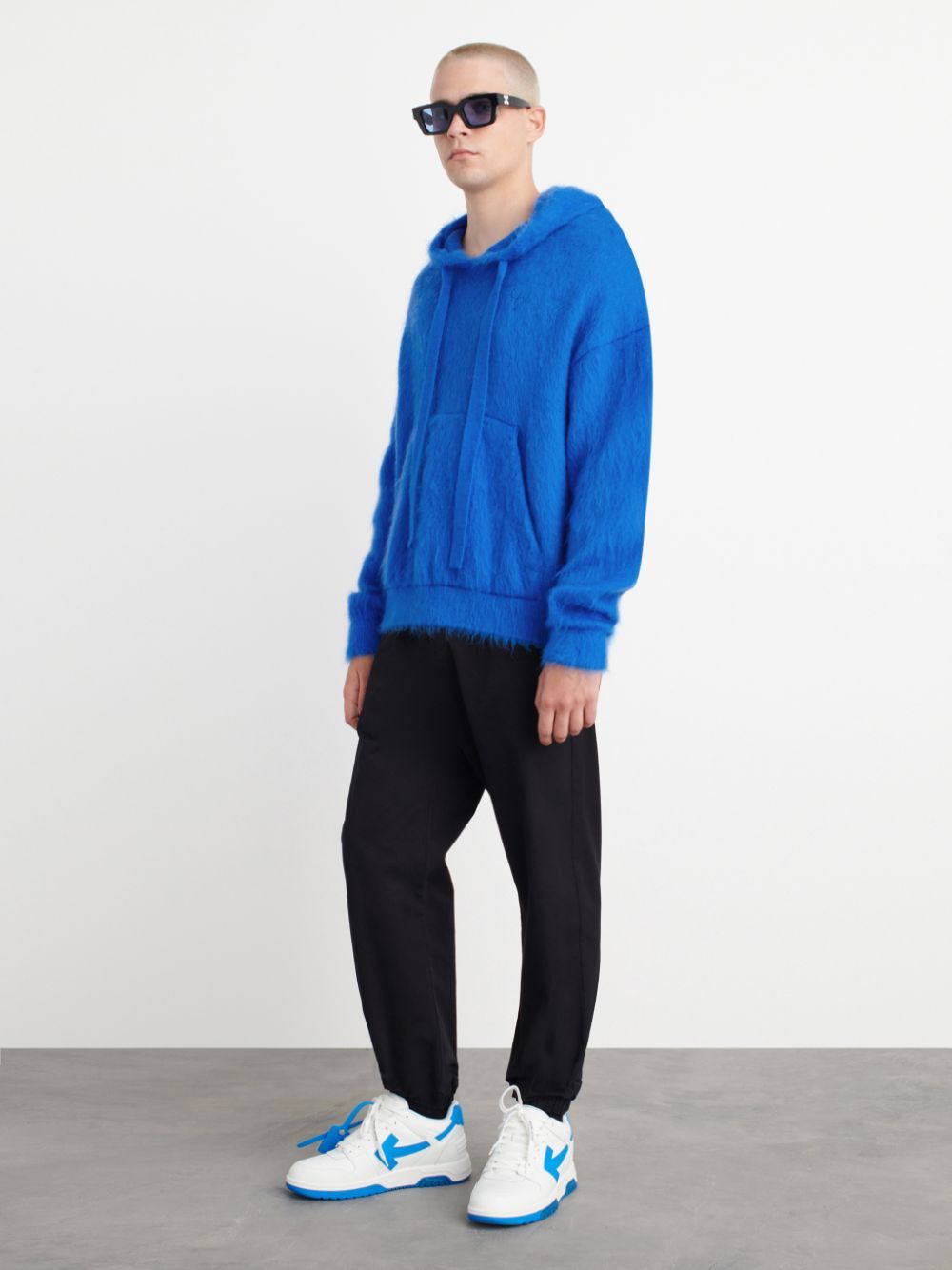 Off-White o1gr1nt1124 Arrow Mohair Skate Knit Hoodie in Peacock Size US S / EU 44-46 / 1 - 3 Thumbnail