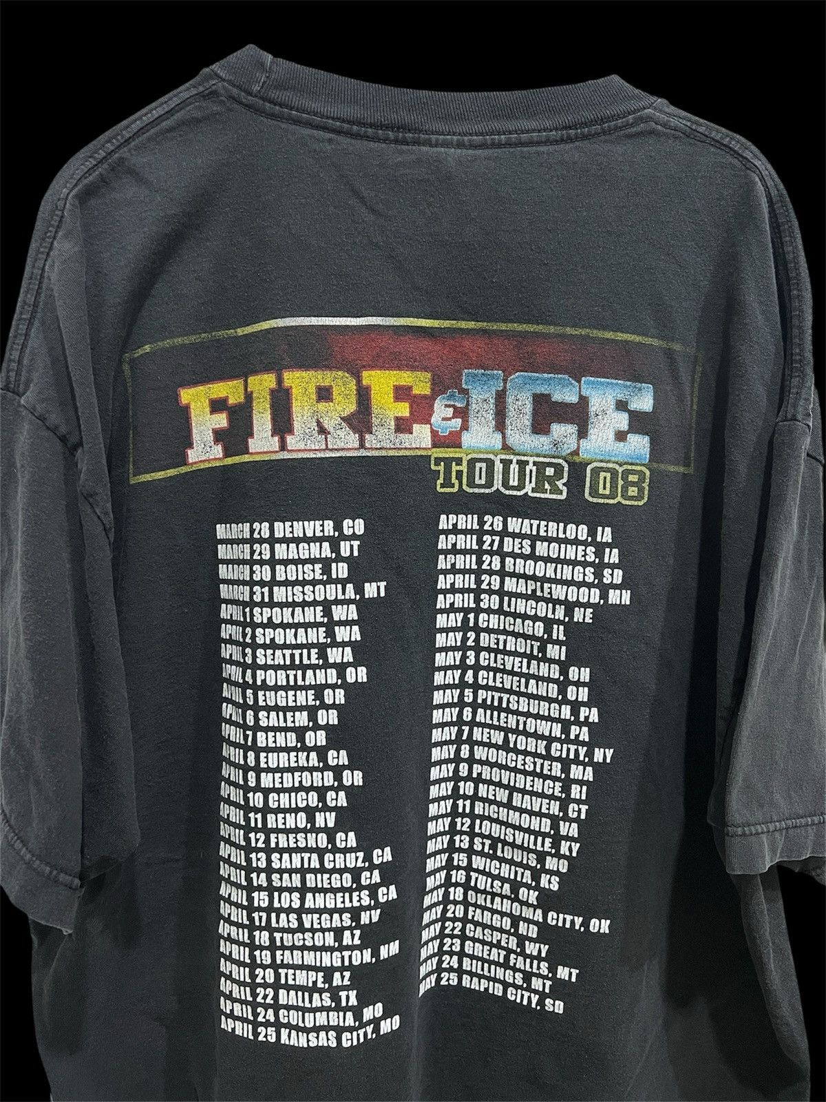 Rap Tees Vintage Y2K Fire Ice PaulWall Tech N9ne Tour Faded Hiphop DJ Size US XL / EU 56 / 4 - 4 Thumbnail