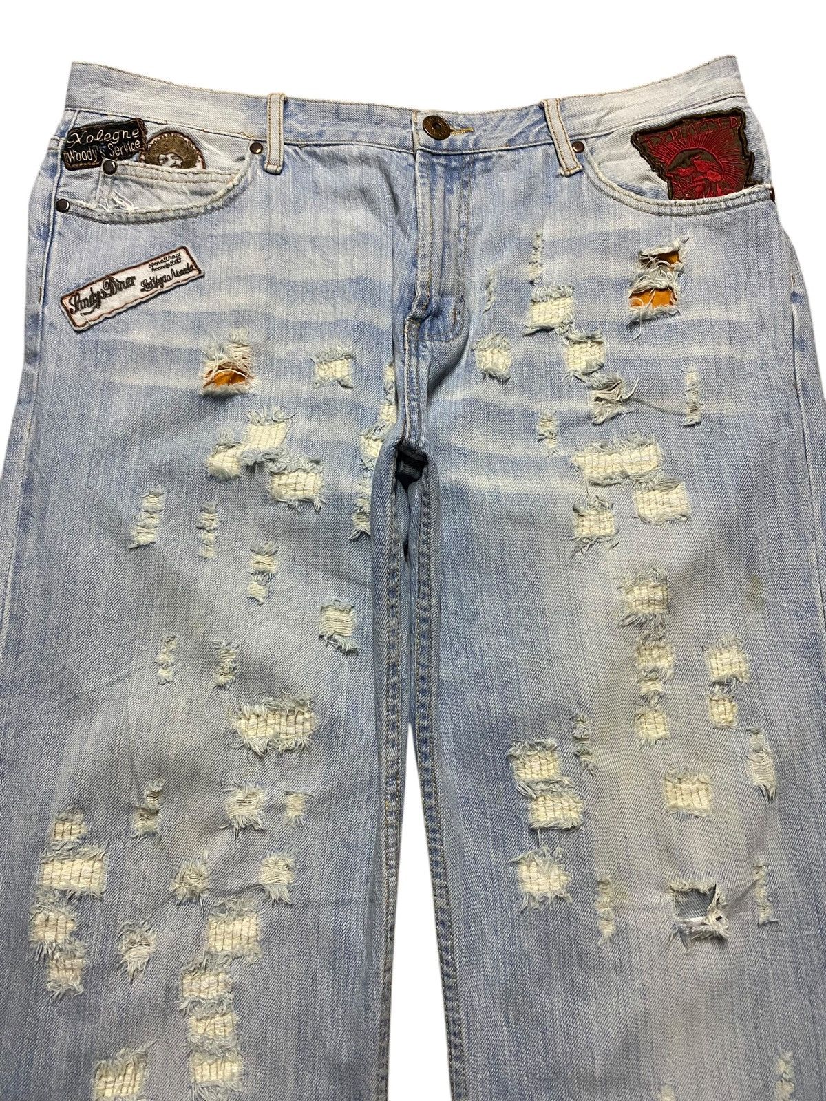 Replay Vintage Japanese Brand Replay Faded Wash Distressed Jeans Size US 36 / EU 52 - 3 Thumbnail
