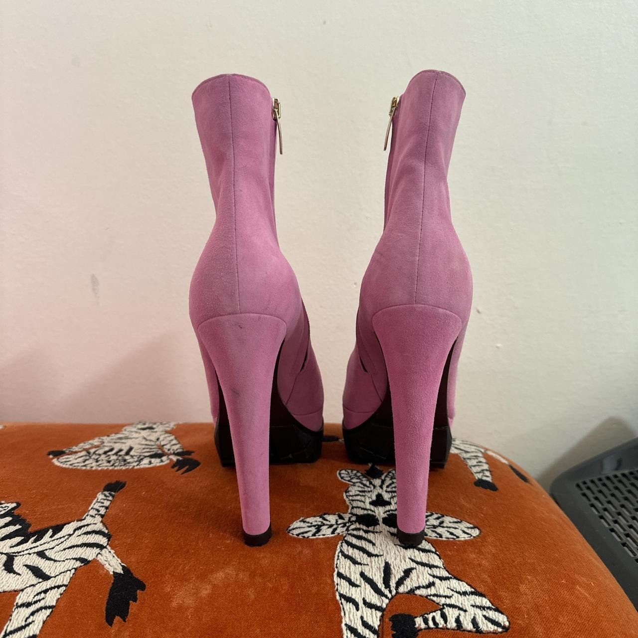 Sergio Rossi Short Pink Boots with Heel Size US 9 / IT 39 - 3 Thumbnail