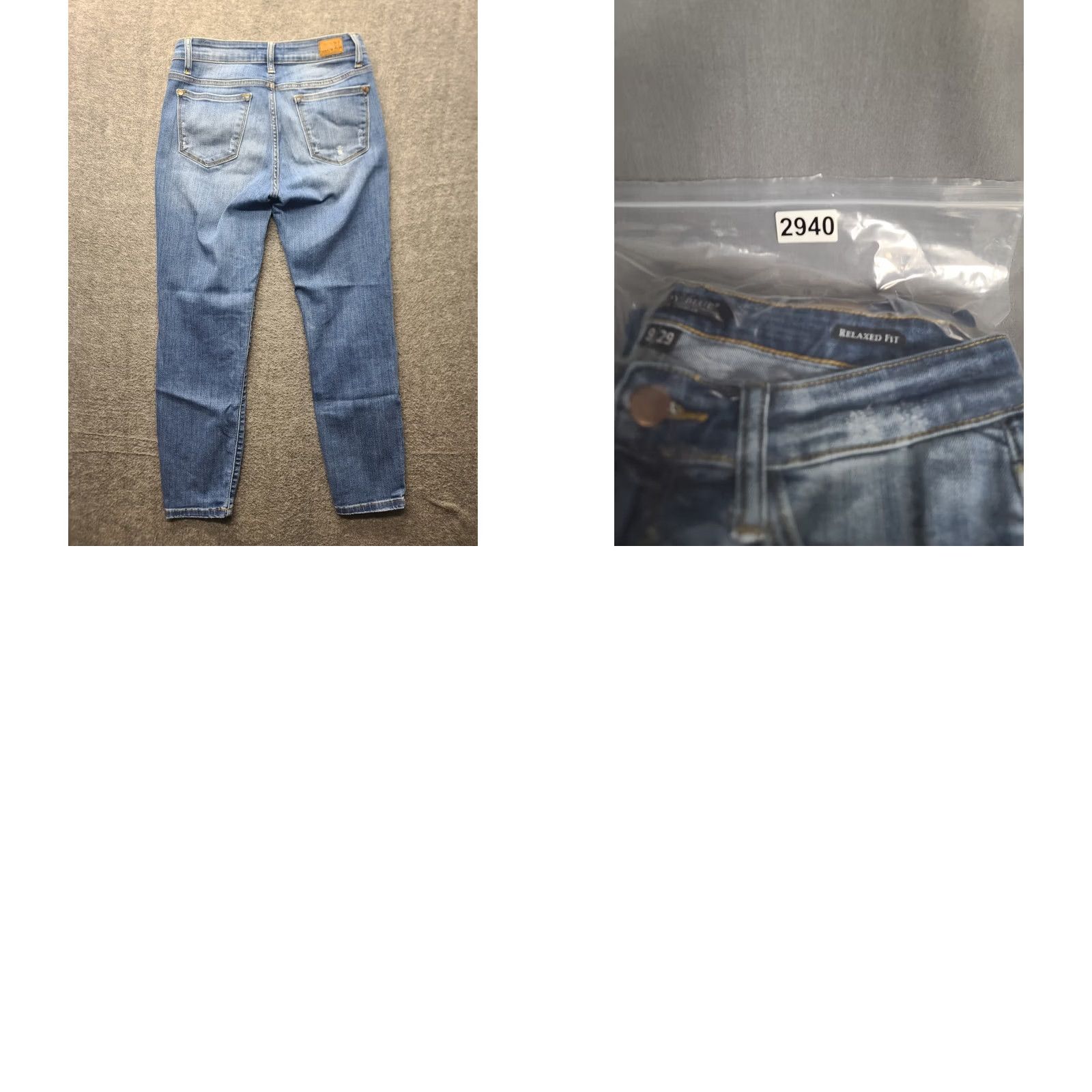 Vintage Judy Blue Jeans Womens 9 29x27 Relaxed Fit Tapered Leg Mid Rise Distressed Denim Cotton Polyester Spandex Rayon Blue Jeans Womens Size 29" - 9 Thumbnail