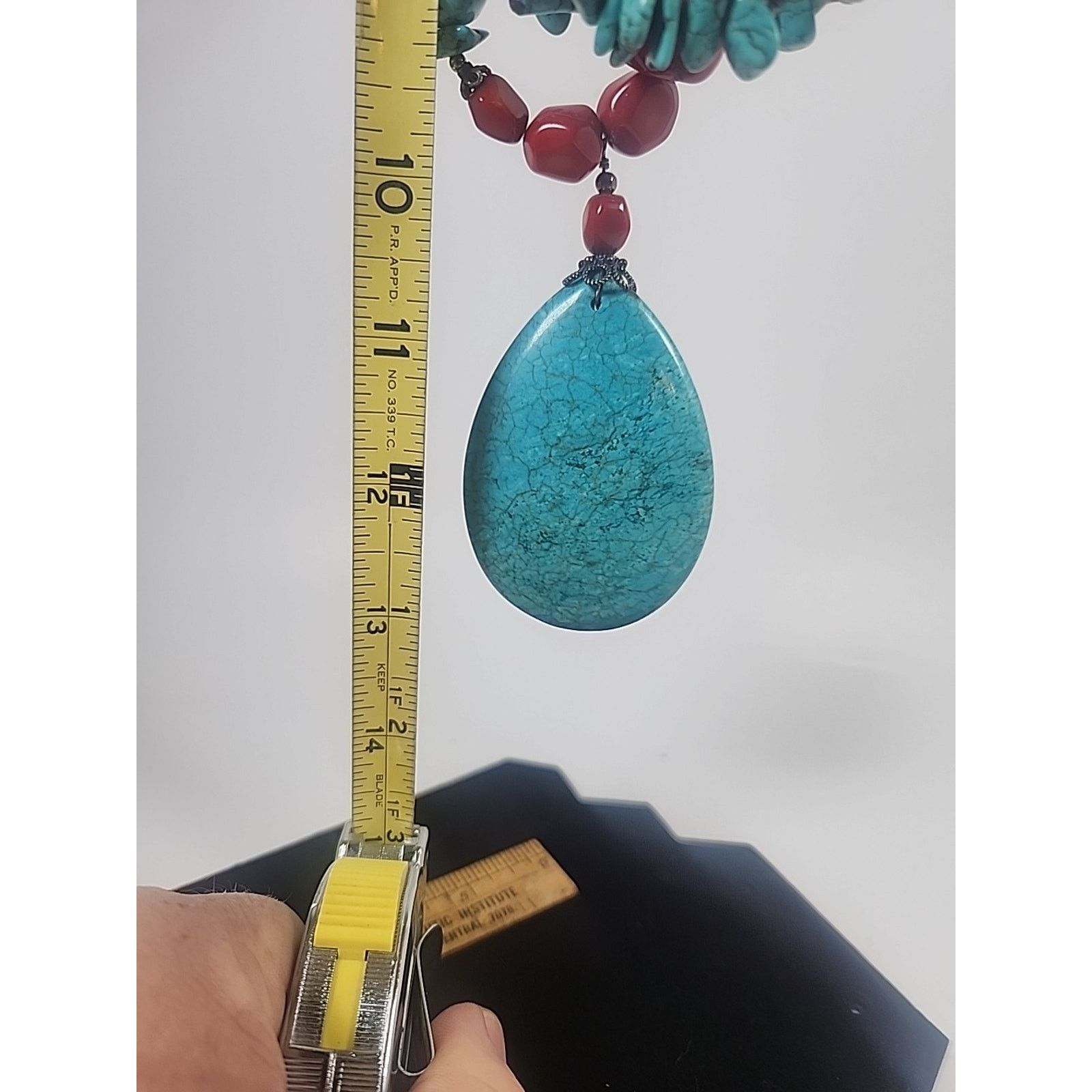 Other TURQUOISE RED CORAL STERLING SILVER PENDANT NATURAL STONE Size ONE SIZE - 7 Thumbnail