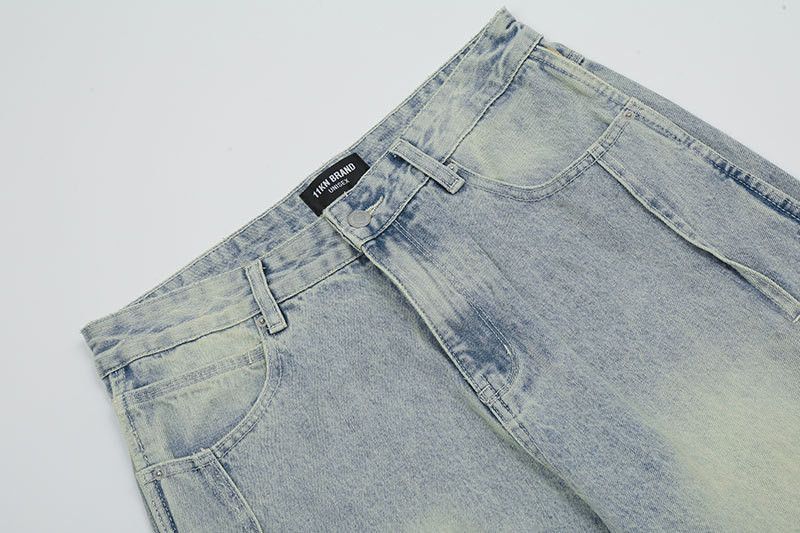 Vintage American-style heavy-duty patchwork jeans for men Size US 32 / EU 48 - 3 Thumbnail