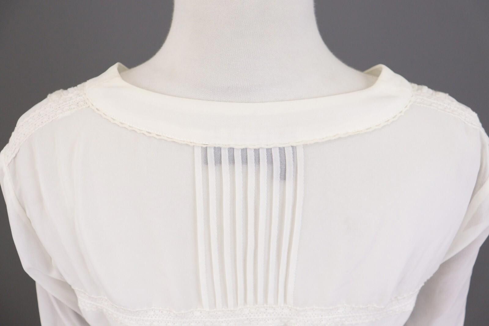 The Kooples The Kooples White Summer Mesh Peasant Shirt Size M Size M / US 6-8 / IT 42-44 - 12 Thumbnail