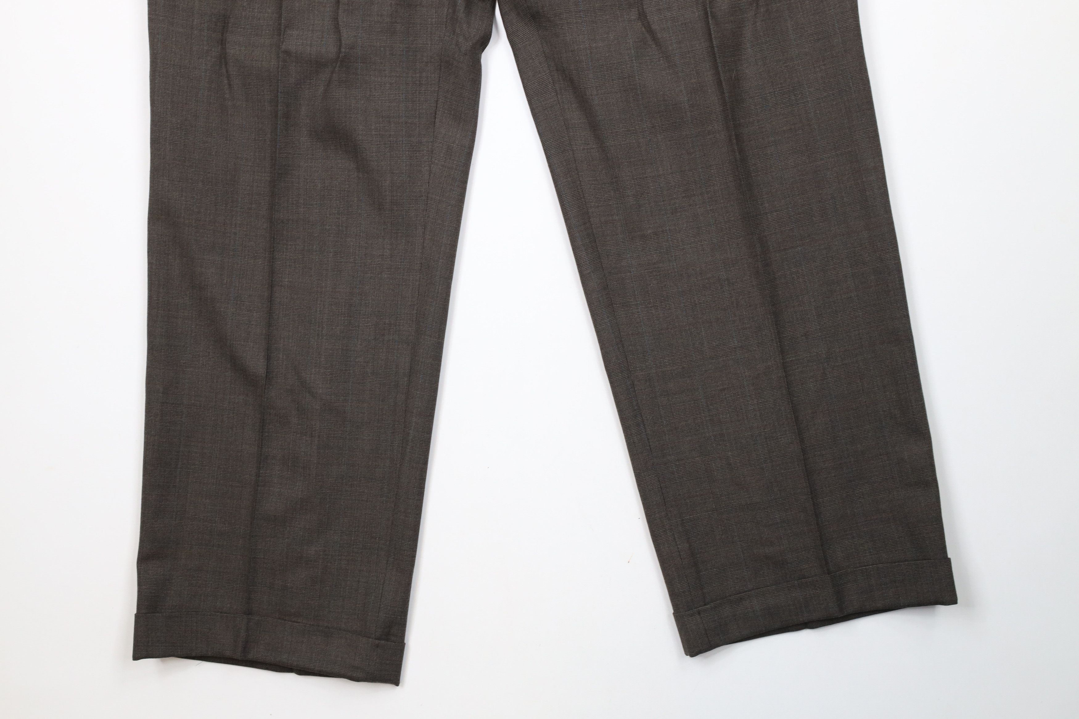 Vintage Vintage 70s Streetwear Pleated Cuffed Wide Leg Chino Pants Size US 36 / EU 52 - 4 Thumbnail