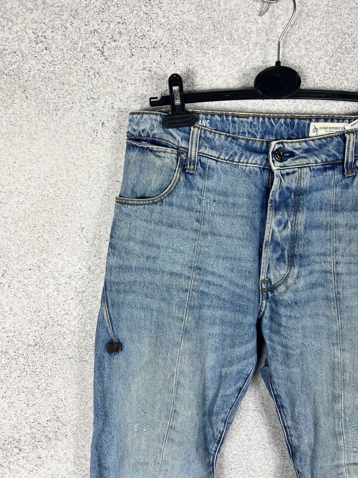 G-Star Men's G-Star Raw Lanc Straight 3D Tapered Jeans Blue Denim Size US 32 / EU 48 - 4 Thumbnail