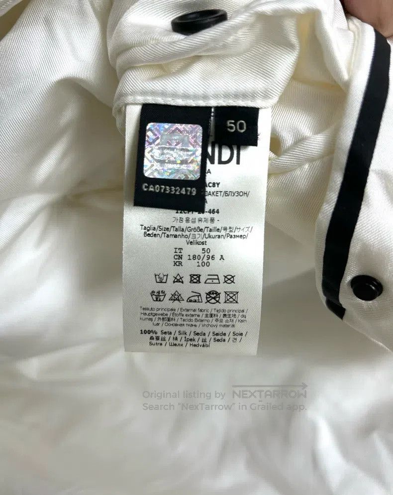 Fendi Fendi White sports casual jacket, 100% silk material Size US M / EU 48-50 / 2 - 7 Thumbnail