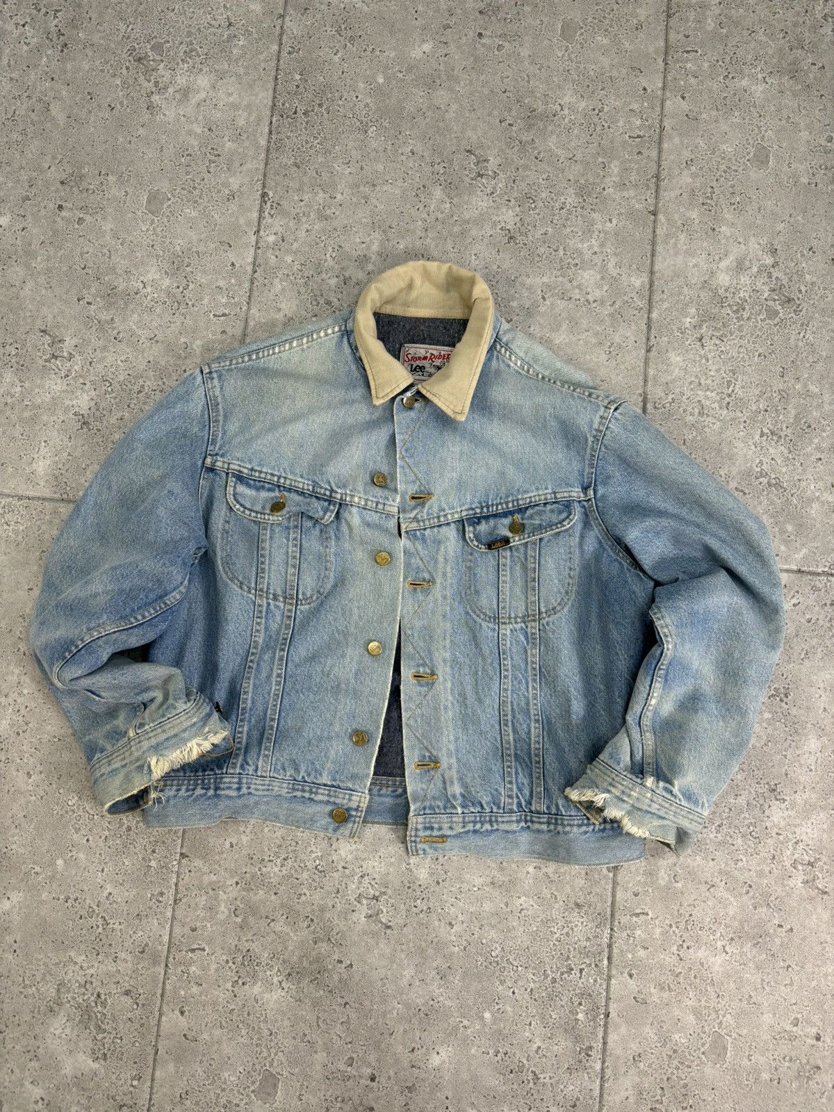 Lee × Vintage 1960s Vintage Lee Storm Riders Blanket Lined Denim Jacket Size US L / EU 52-54 / 3 - 1 Thumbnail