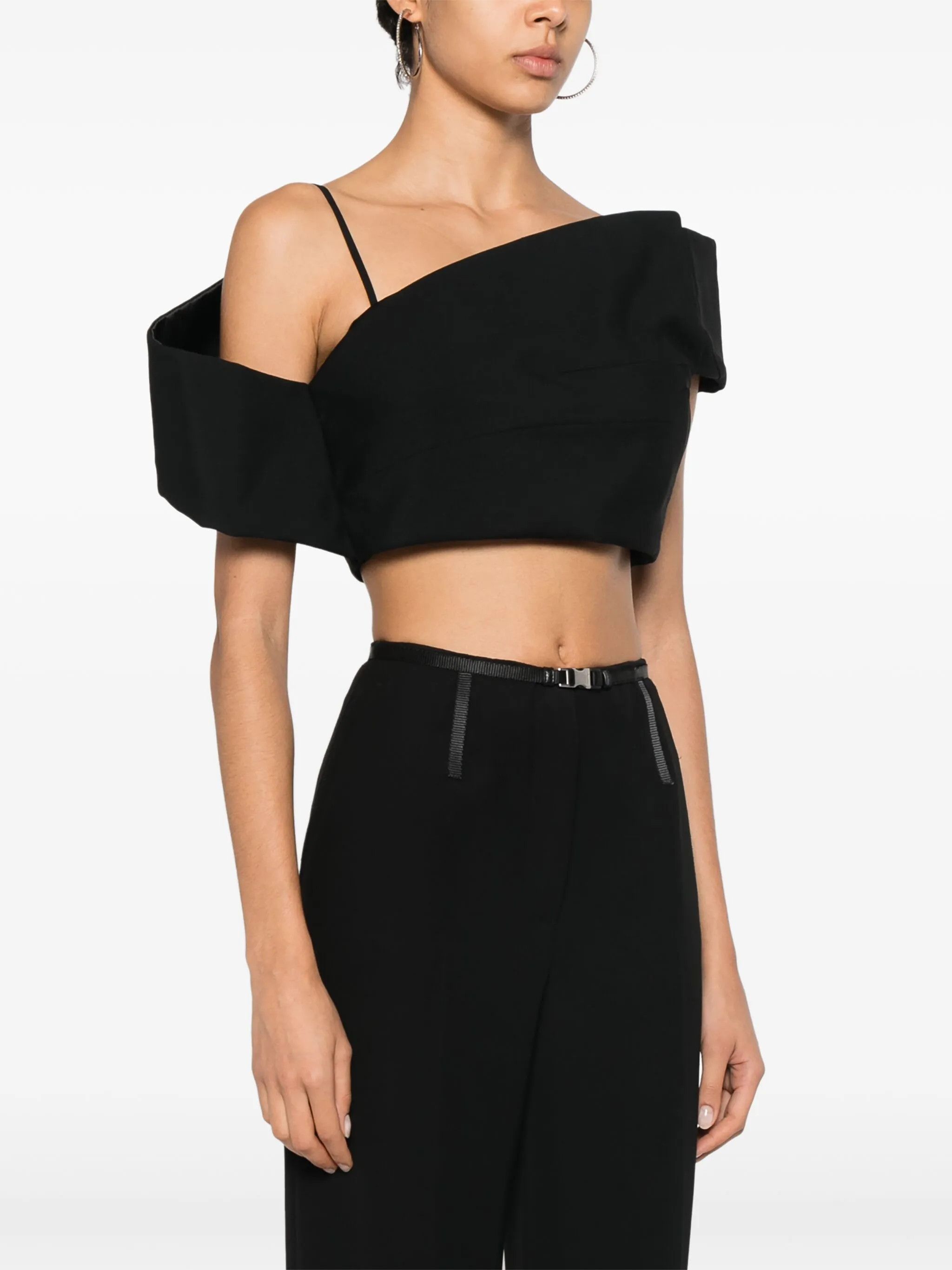 Alexander McQueen o1y0325 Top in Black Size S / US 4 / IT 40 - 3 Thumbnail