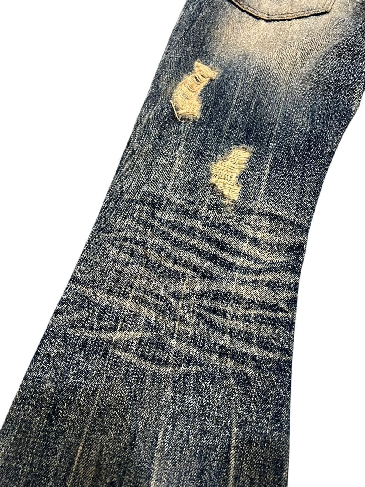 Japanese Brand 💥Flare💥G.O.A Distressed Mud Wash Like Tornado Mart Jean Size US 28 / EU 44 - 12 Thumbnail