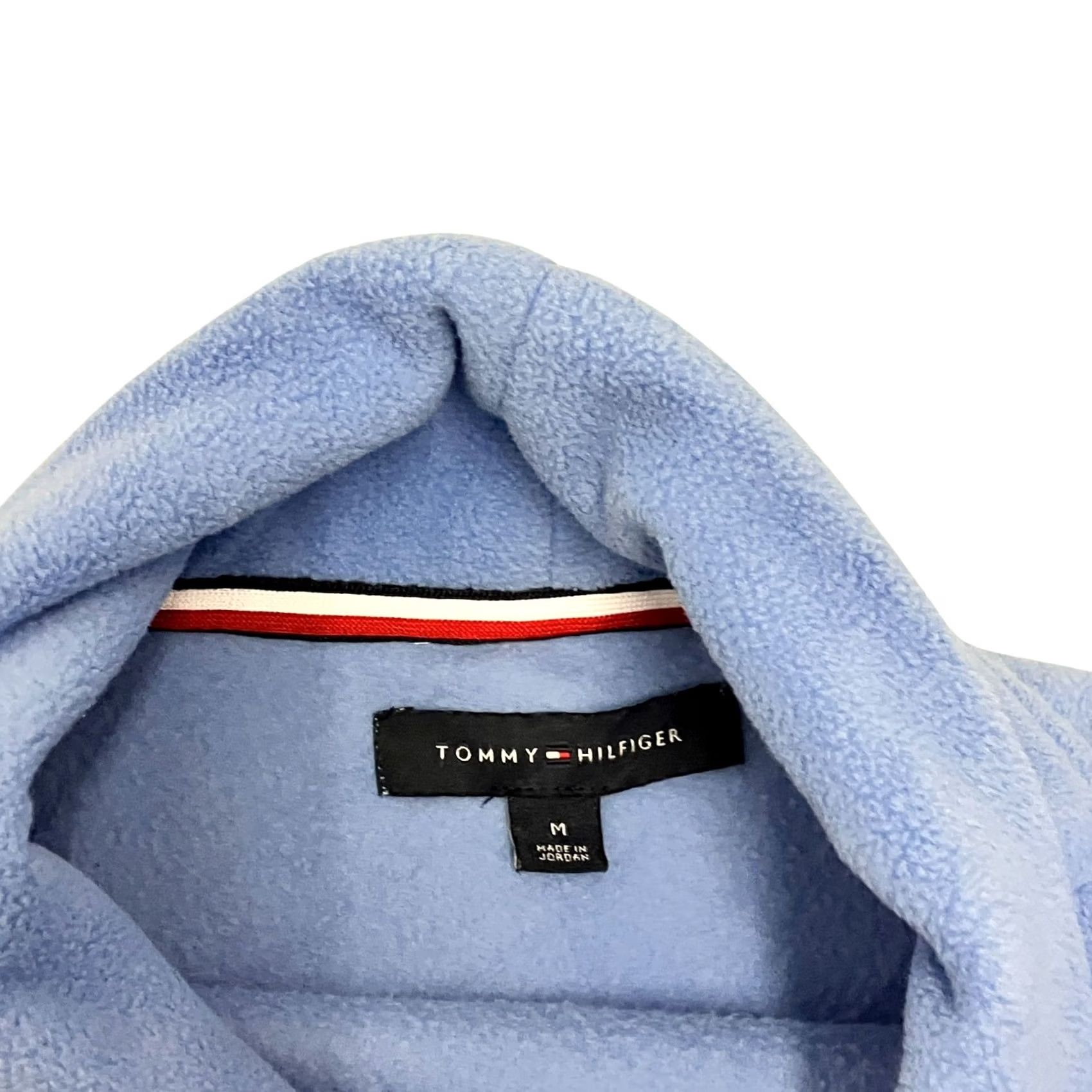 Tommy Hilfiger Tommy Hilfiger Fleece Jumper Roll Neck Blue Womens Medium Logo Pullover Size M / US 6-8 / IT 42-44 - 2 Thumbnail