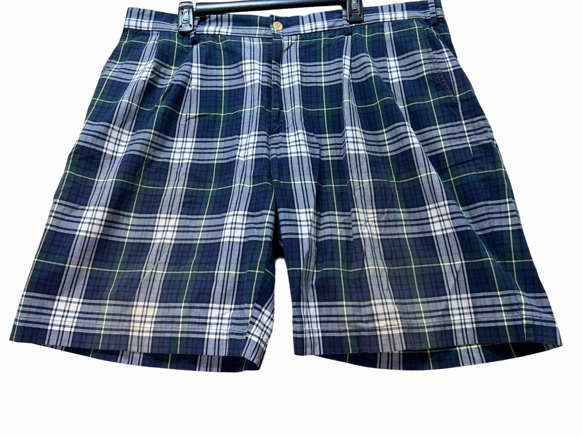 Nautica NAUTICA - Men's Plaid Golf Casual Shorts - Blue - 40W Size US 40 / EU 56 - 18 Thumbnail