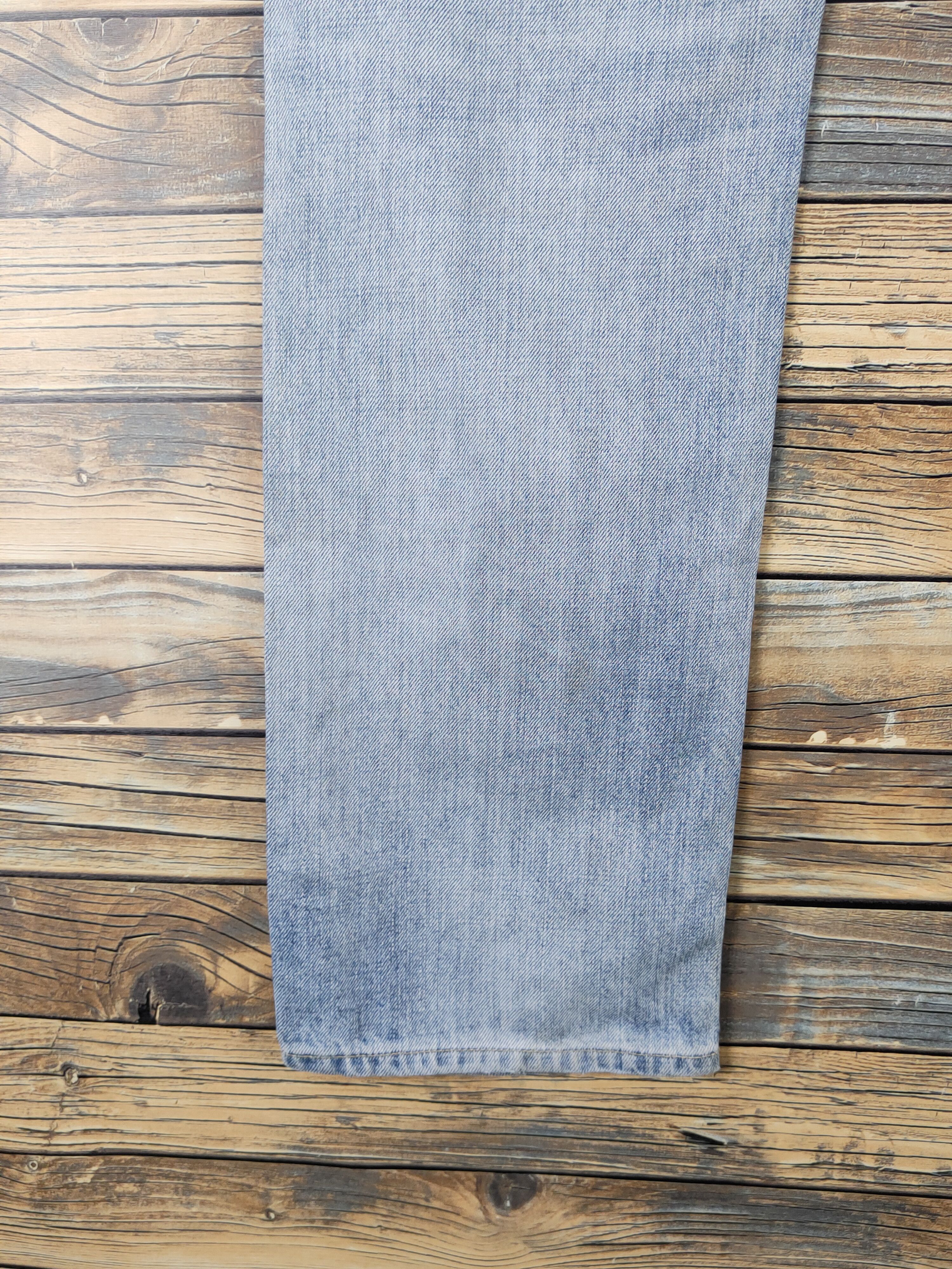 Japanese Brand Uniqlo Blue faded selvedge Distressed Ripped denim #W1493 Size US 32 / EU 48 - 9 Thumbnail
