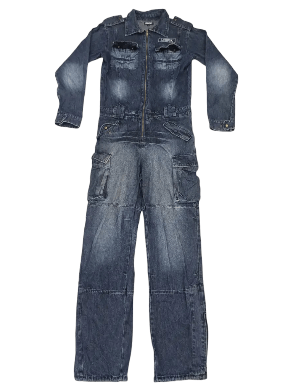 LOWBOX LOWBOX Tactical Multipocket Punk Style Overall Jeans Size US 34 / EU 50 - 3 Thumbnail