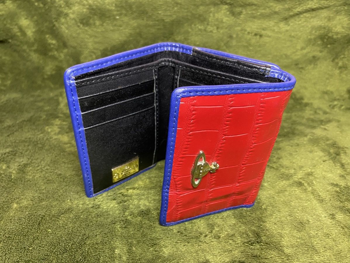Designer × Vivienne Westwood Vivienne Westwood Embossed Crocodile Red Clasp Wallet Size ONE SIZE - 5 Thumbnail