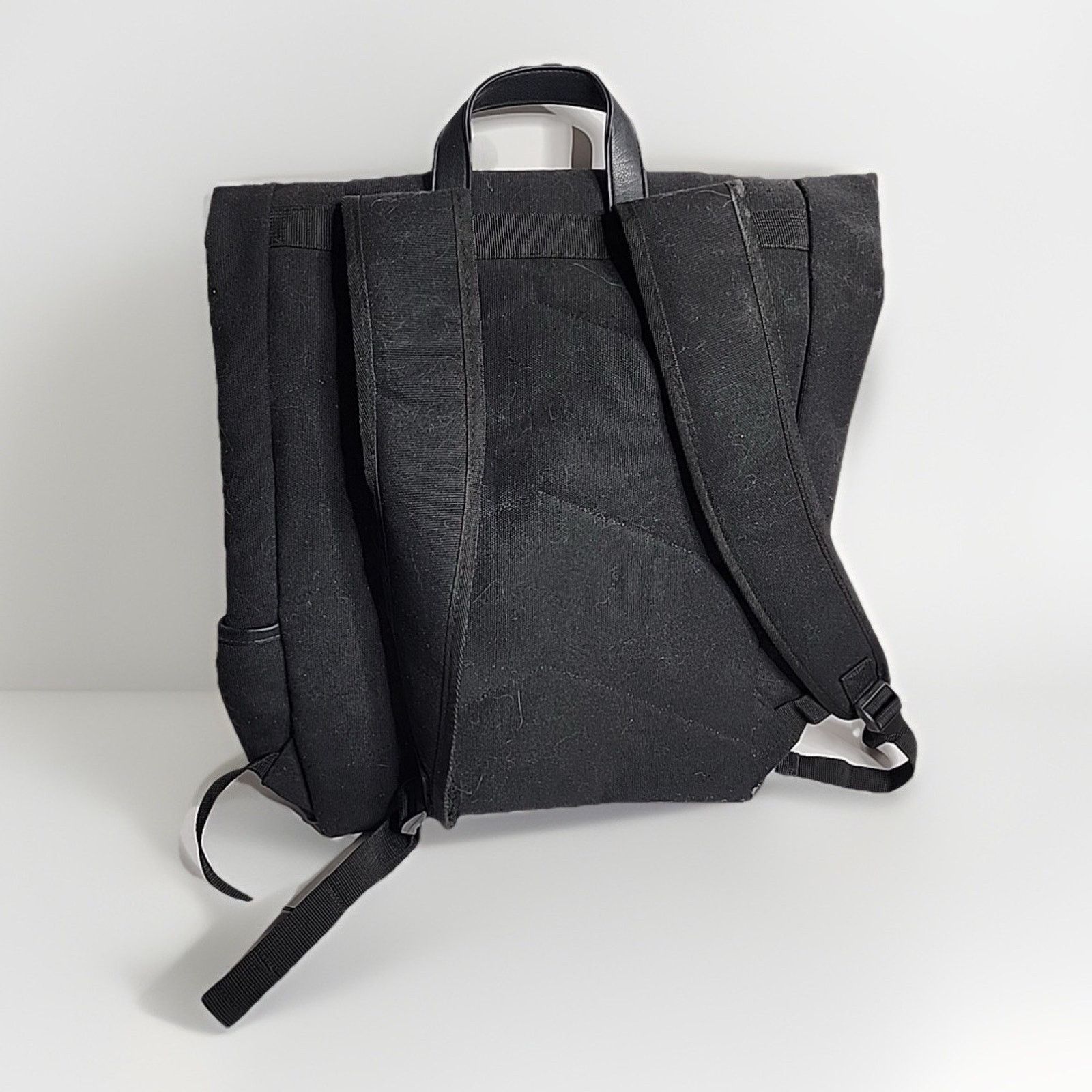 Mercedes-Benz Mercedes-Benz Black Canvas Leather Laptop Backpack Logo Size ONE SIZE - 3 Thumbnail