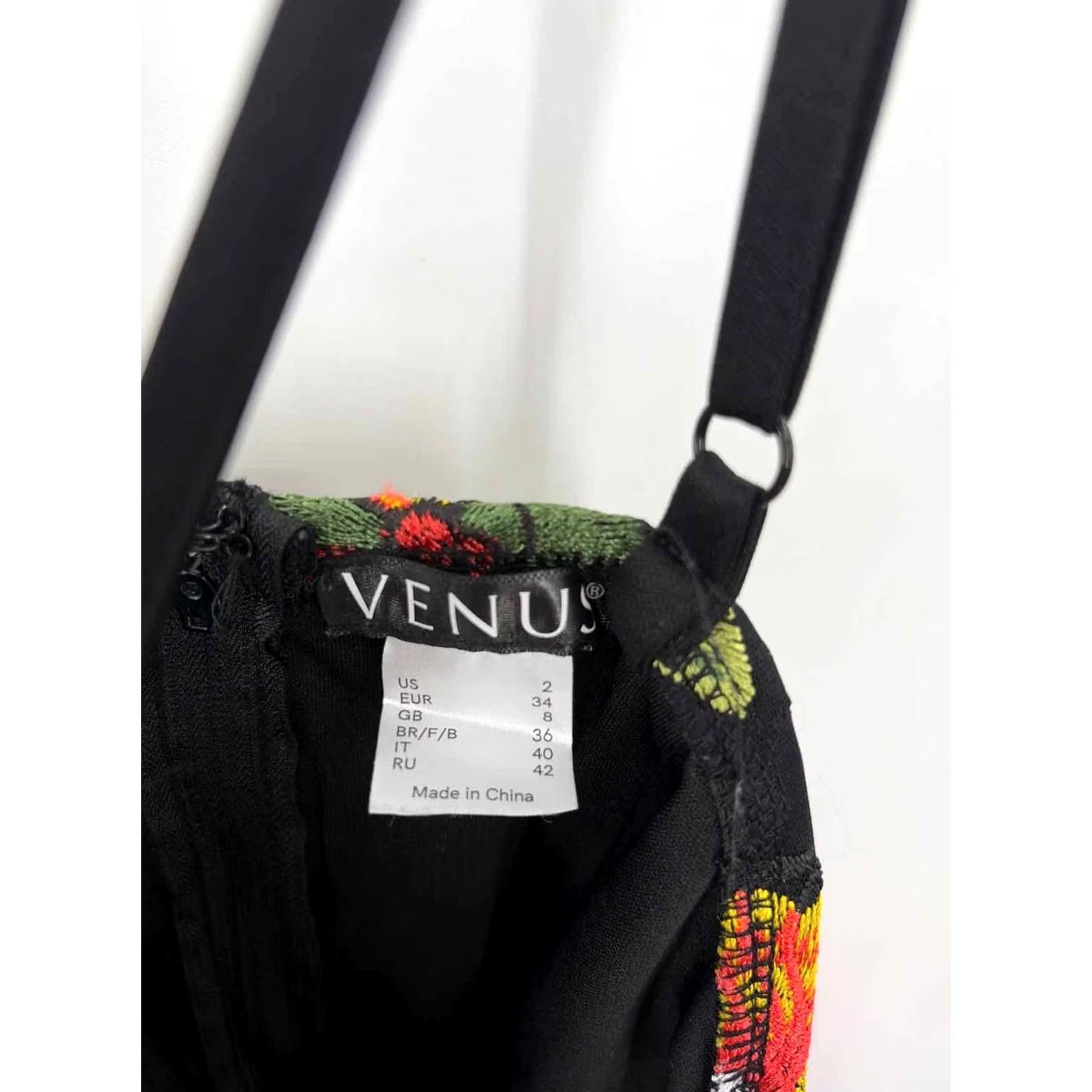 Venus Pre-Owned Venus Black Floral Knee Length Sleeveless Dress Size 2 Size XS / US 0-2 / IT 36-38 - 3 Thumbnail