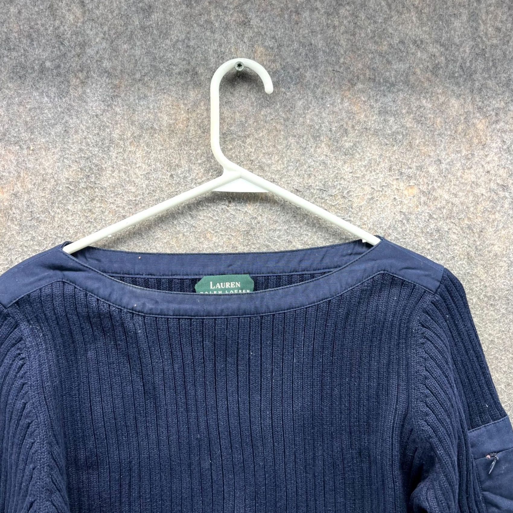 Ralph Lauren VINTAGE Lauren Ralph Lauren Sweater Women Medium Blue Pullover Fleece Crown Rib Knitted Sweater Pullover All Seasons Ladies M Blue Logo Regex Size M / US 6-8 / IT 42-44 - 6 Thumbnail