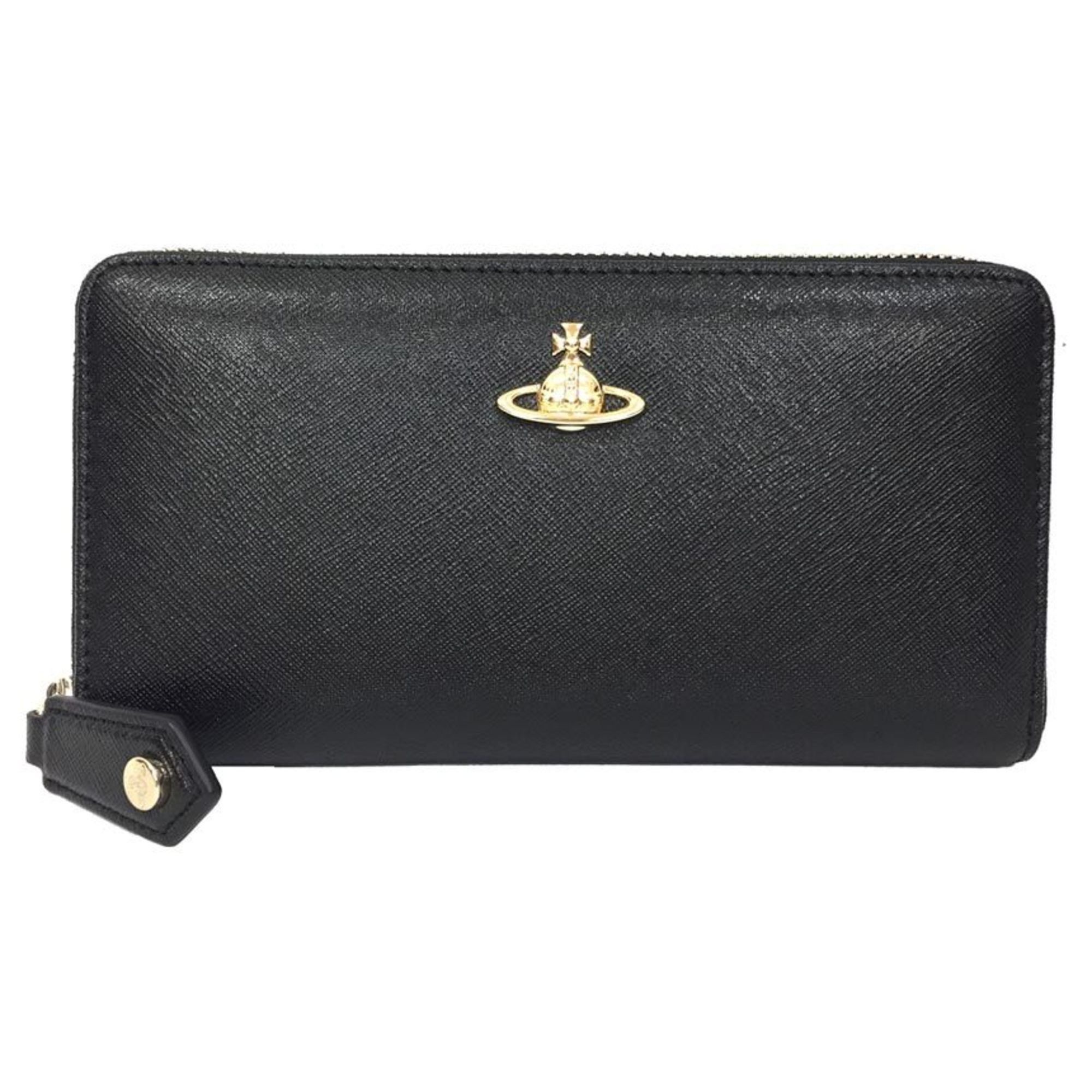 Vivienne Westwood Vivienne Westwood Round Long Wallet 51050023 42106 N402 VICTORIA BLACK Leather Black Size ONE SIZE - 1 Thumbnail