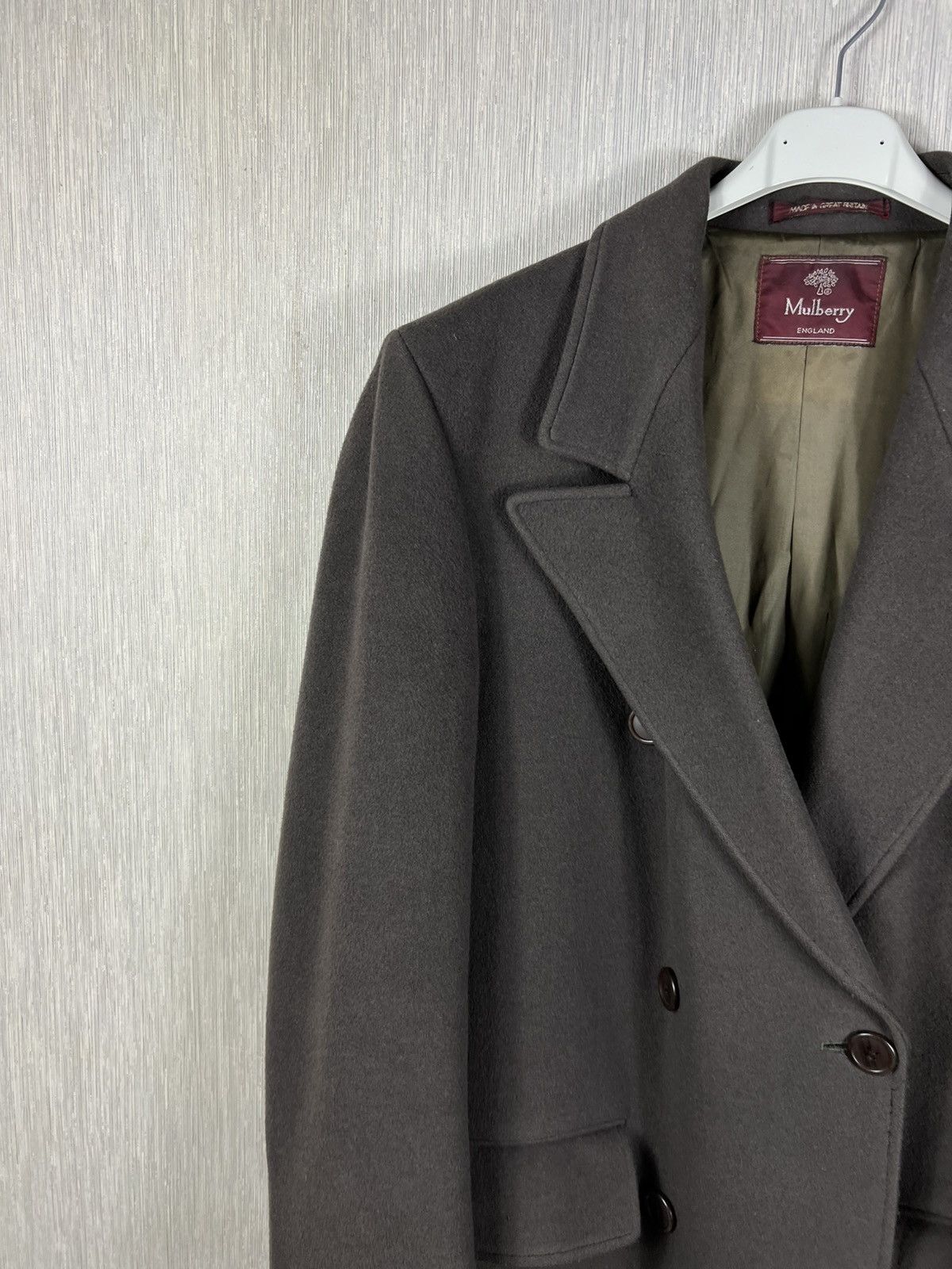Mulberry Vintage 90s Mulberry wool cashmere double-breasted long coat Size US M / EU 48-50 / 2 - 5 Thumbnail