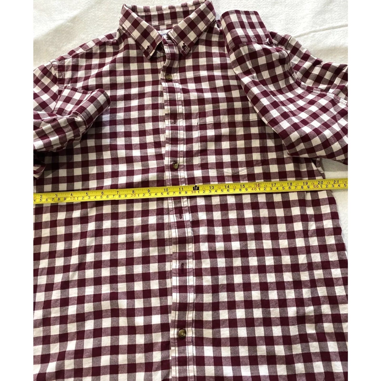 Old Navy Old Navy Button-Up Shirt Men M Red Check/24-23 Regular Fit Button-Down Collar Long Sleeve Pockets Size US M / EU 48-50 / 2 - 5 Thumbnail