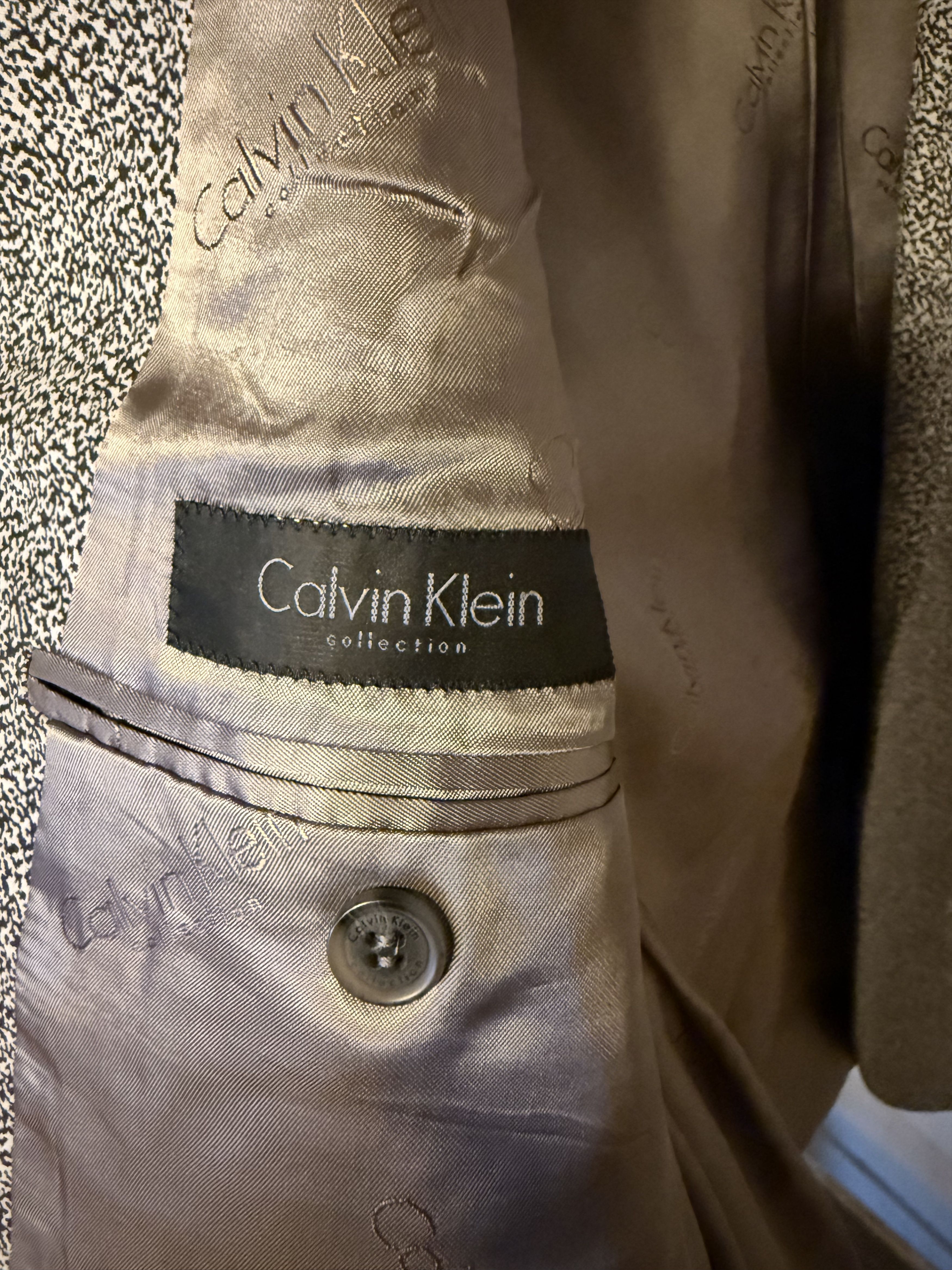 Calvin Klein Calvin Klein Collection Black and White Speckled Blazer Size 38R - 4 Thumbnail