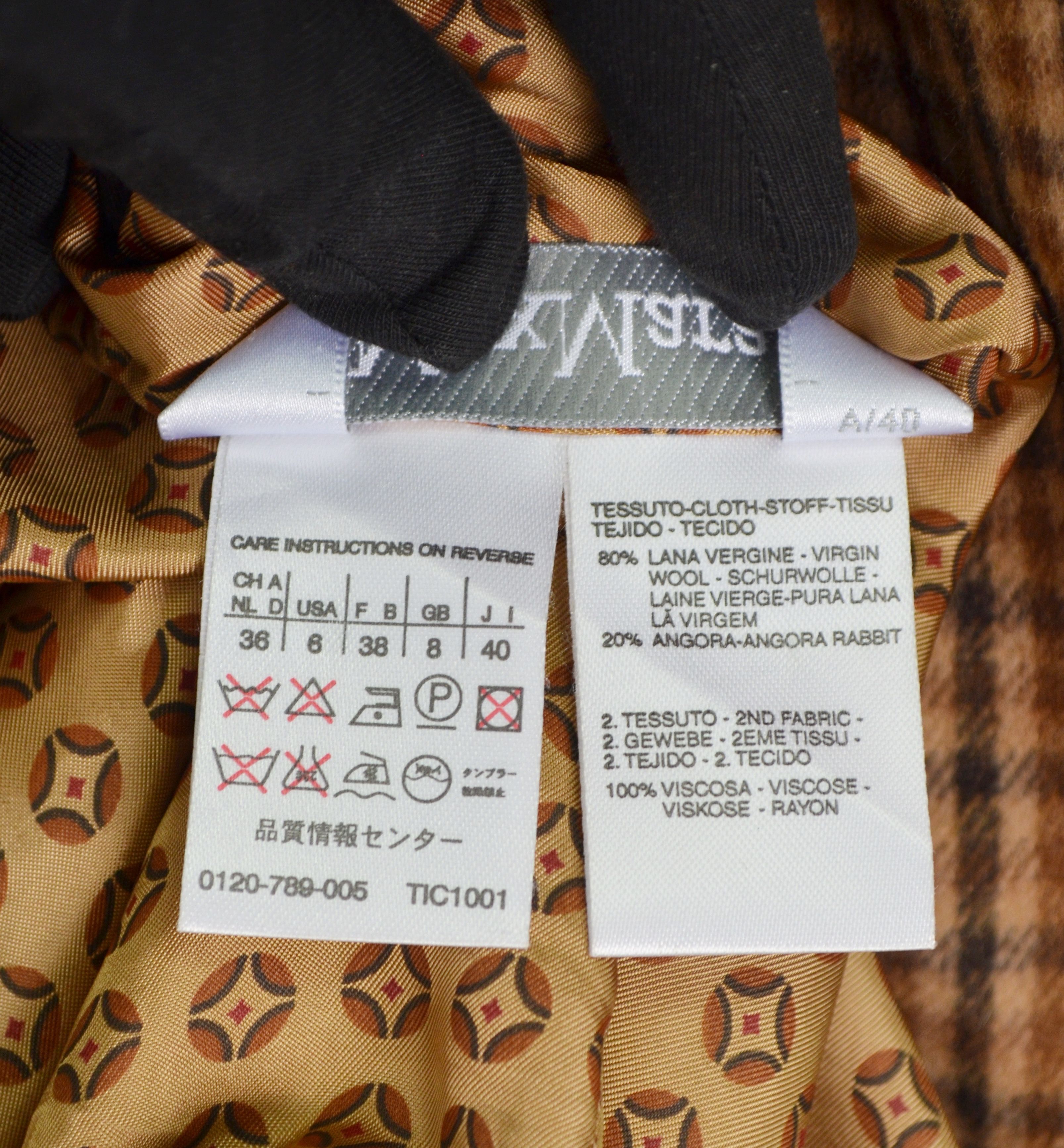 Designer × Max Mara Max Mara Check Brown Wool Angora Blazer Jacket Size US6 Size M / US 6-8 / IT 42-44 - 16 Thumbnail