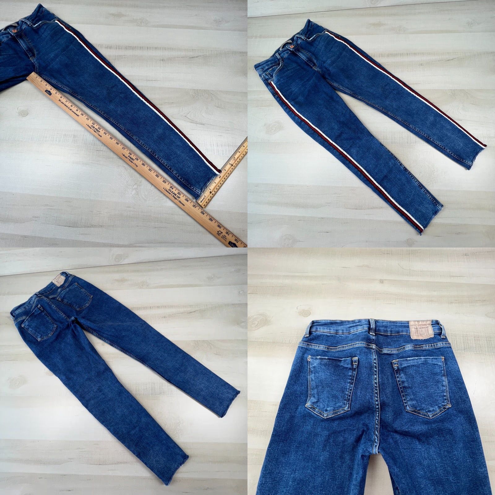 Zara Zara Skinny Jeans Womens 6 Medium Blue Stretch Cotton Blend Mid Rise Size 28" / US 6 / IT 42 - 8 Thumbnail
