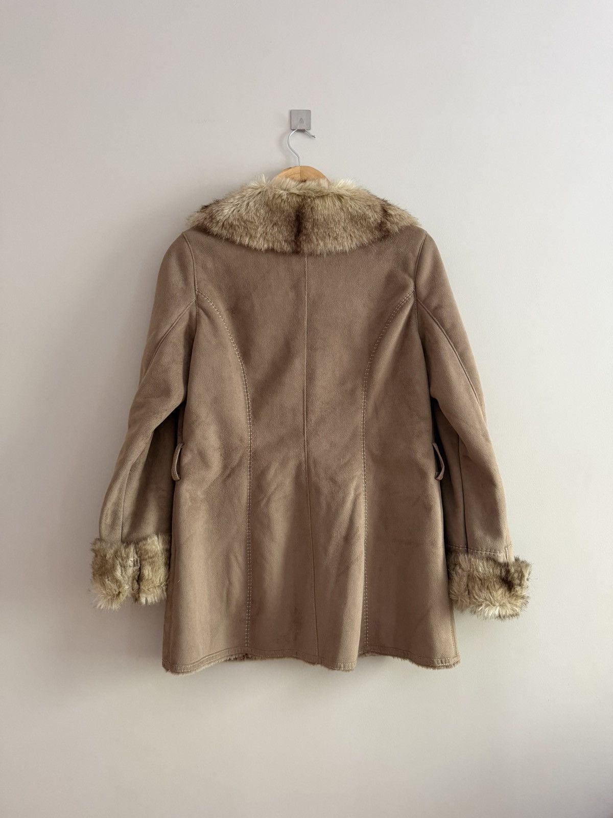 Vintage Vintage 00’s Penny Lane Faux Fur Trim Jacket Fur Trim Jacket Size M / US 6-8 / IT 42-44 - 4 Thumbnail