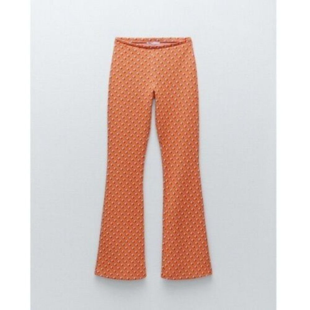Zara NWT New ZARA Jacquard Knit Geometric Print Pull On Flare Or Size 27" / US 4 / IT 40 - 2 Thumbnail