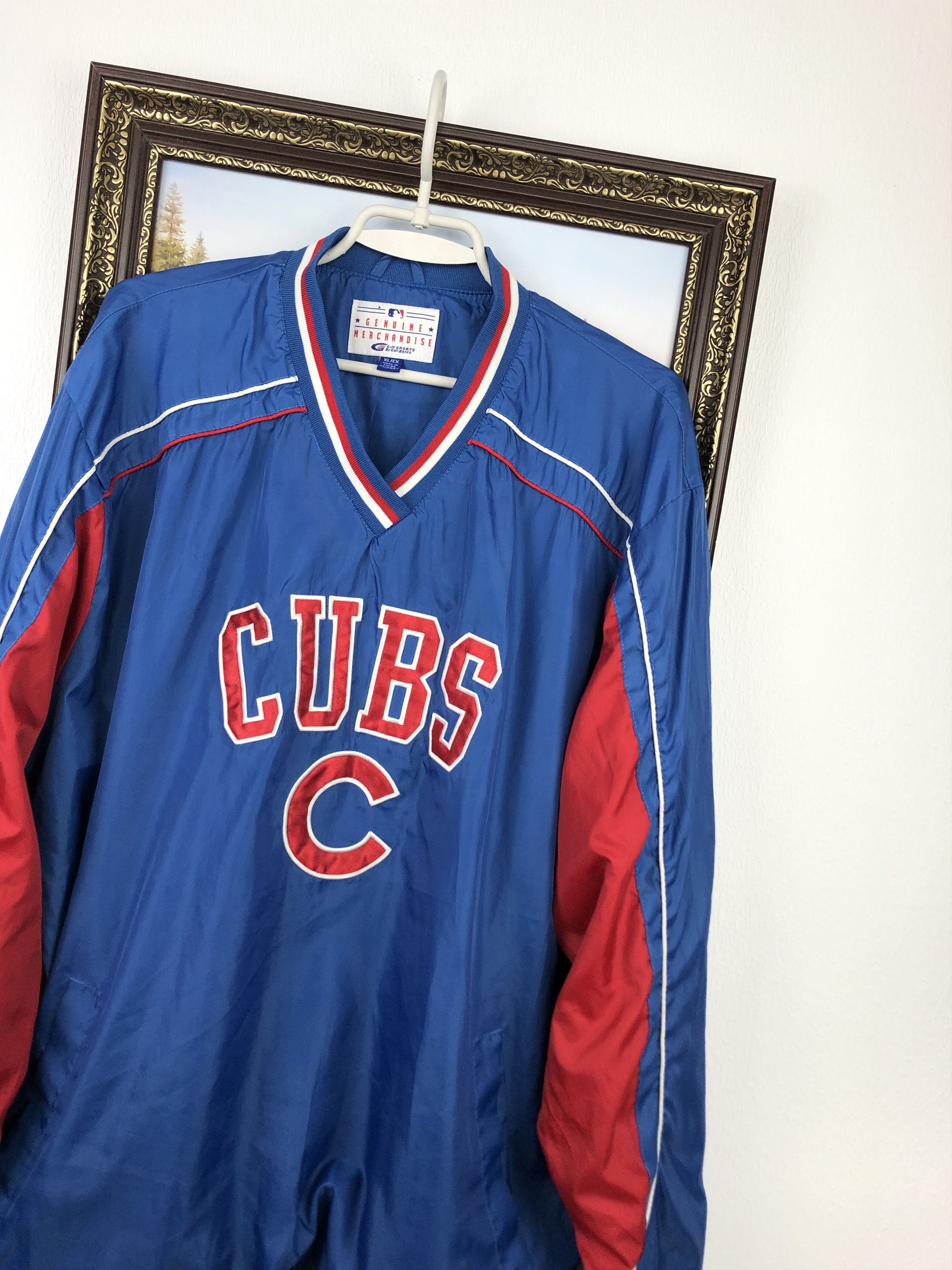 MLB Vintage Chicago Cubs Sweatshirt Blue MLB Baseball Jacket Size US XL / EU 56 / 4 - 4 Thumbnail