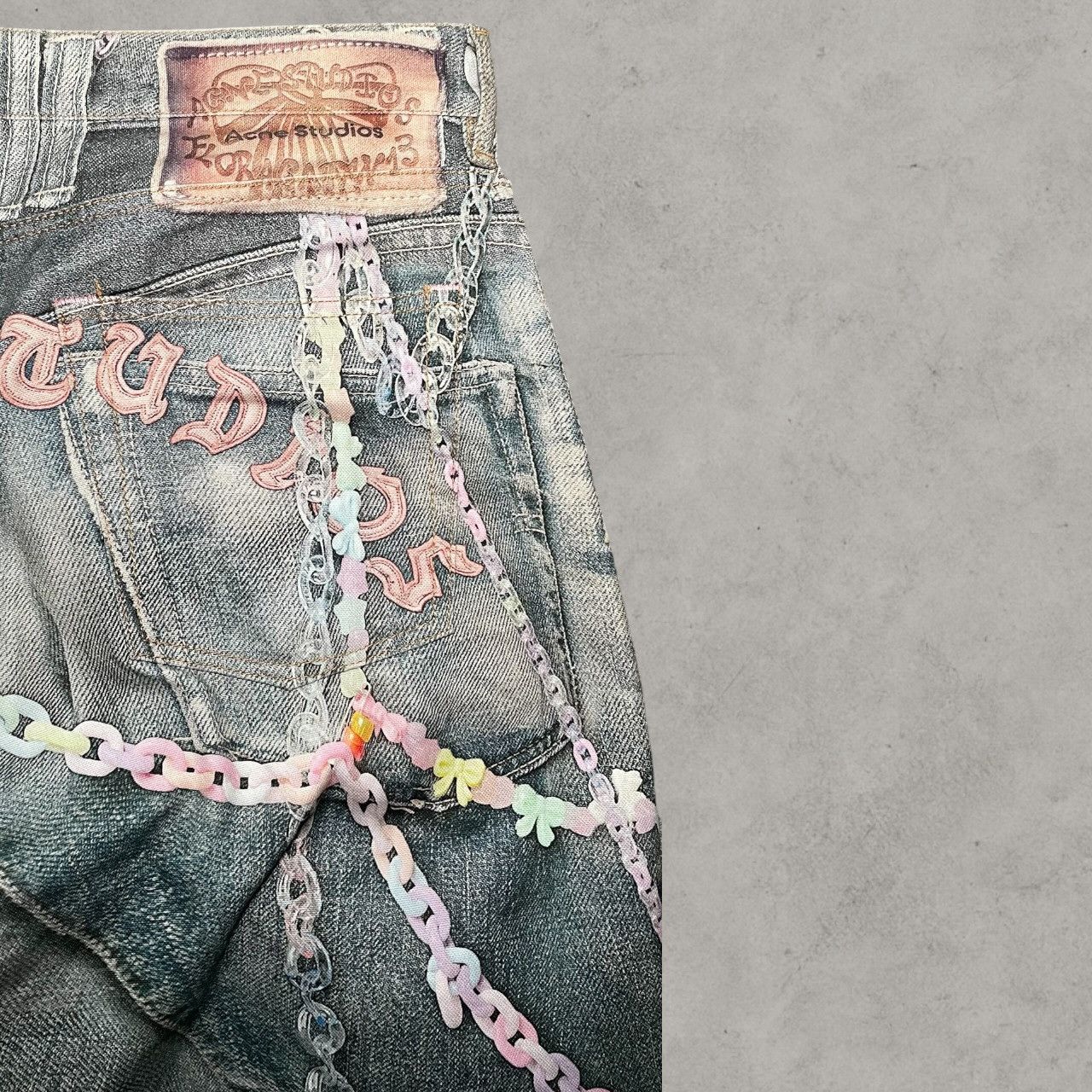 Acne Studios Acne Studios Trompe Loeil Candy Chain 1981M Gray Jeans Sz 48 Size US 32 / EU 48 - 6 Thumbnail