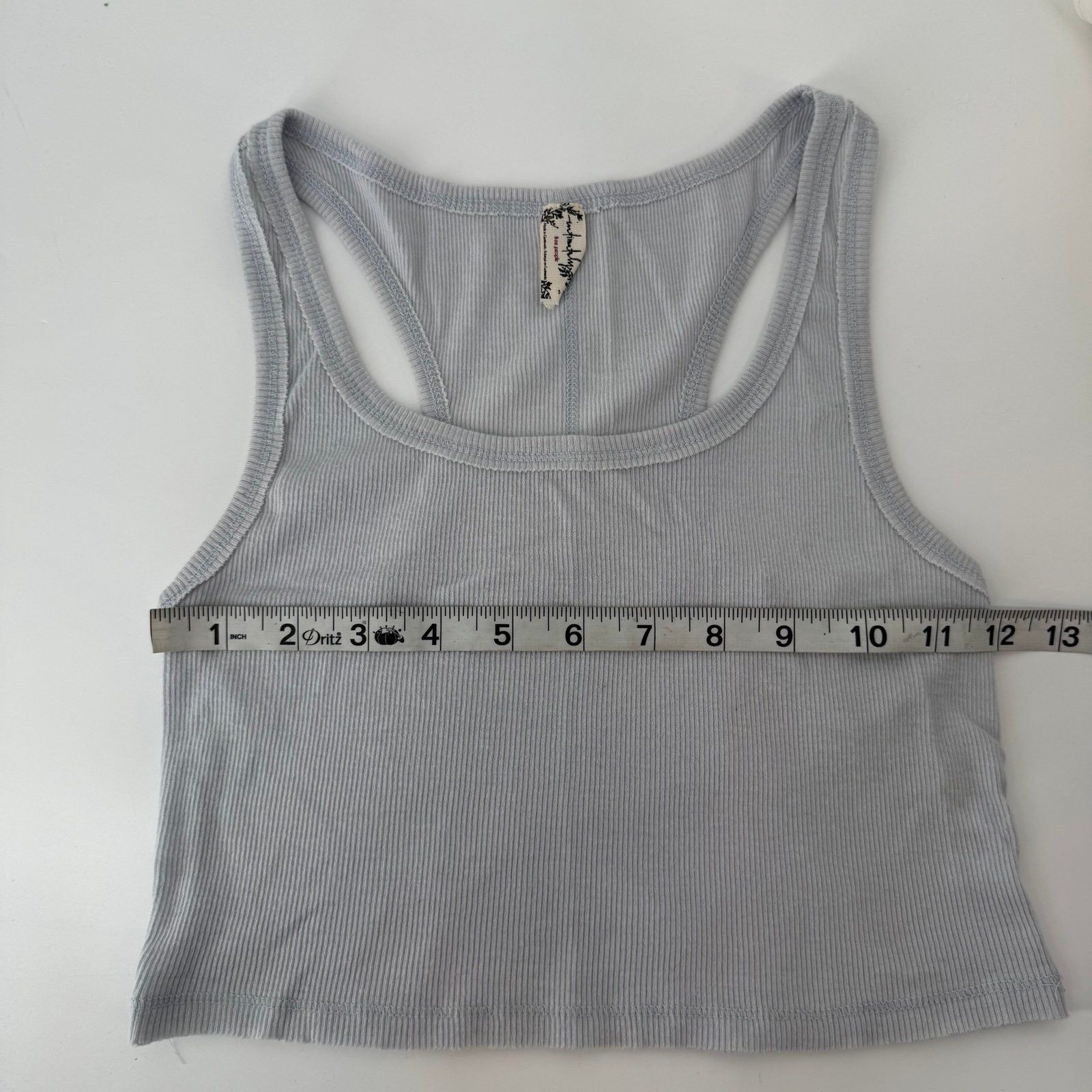 Free People Free People Light Blue Cropped Tank Top S Size S / US 4 / IT 40 - 4 Thumbnail