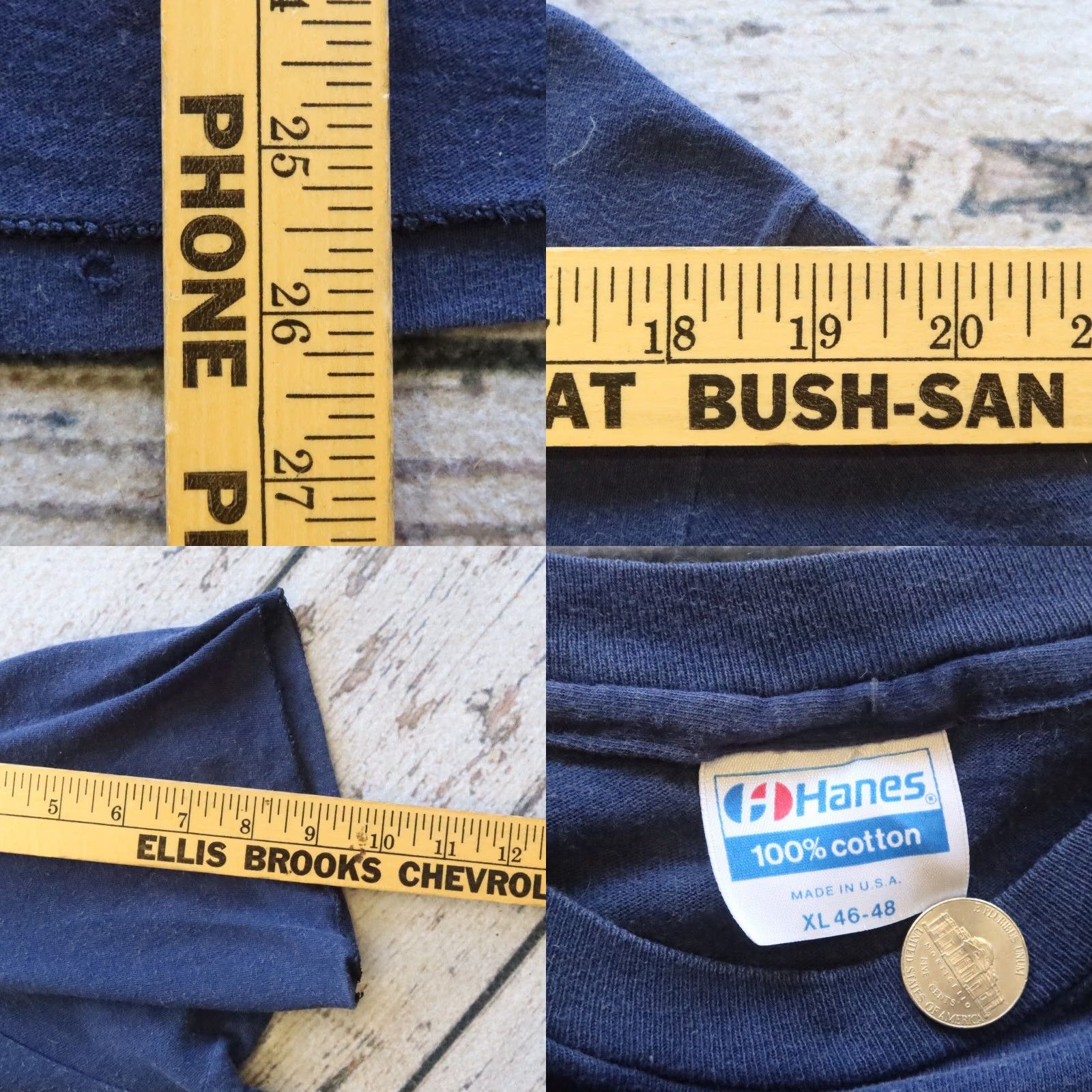 Hanes VINTAGE Hanes UC Berkeley Radio and Television Service Tee Shirt XL Blue Mens T-Shirt 60s 70s Size US XL / EU 56 / 4 - 8 Thumbnail