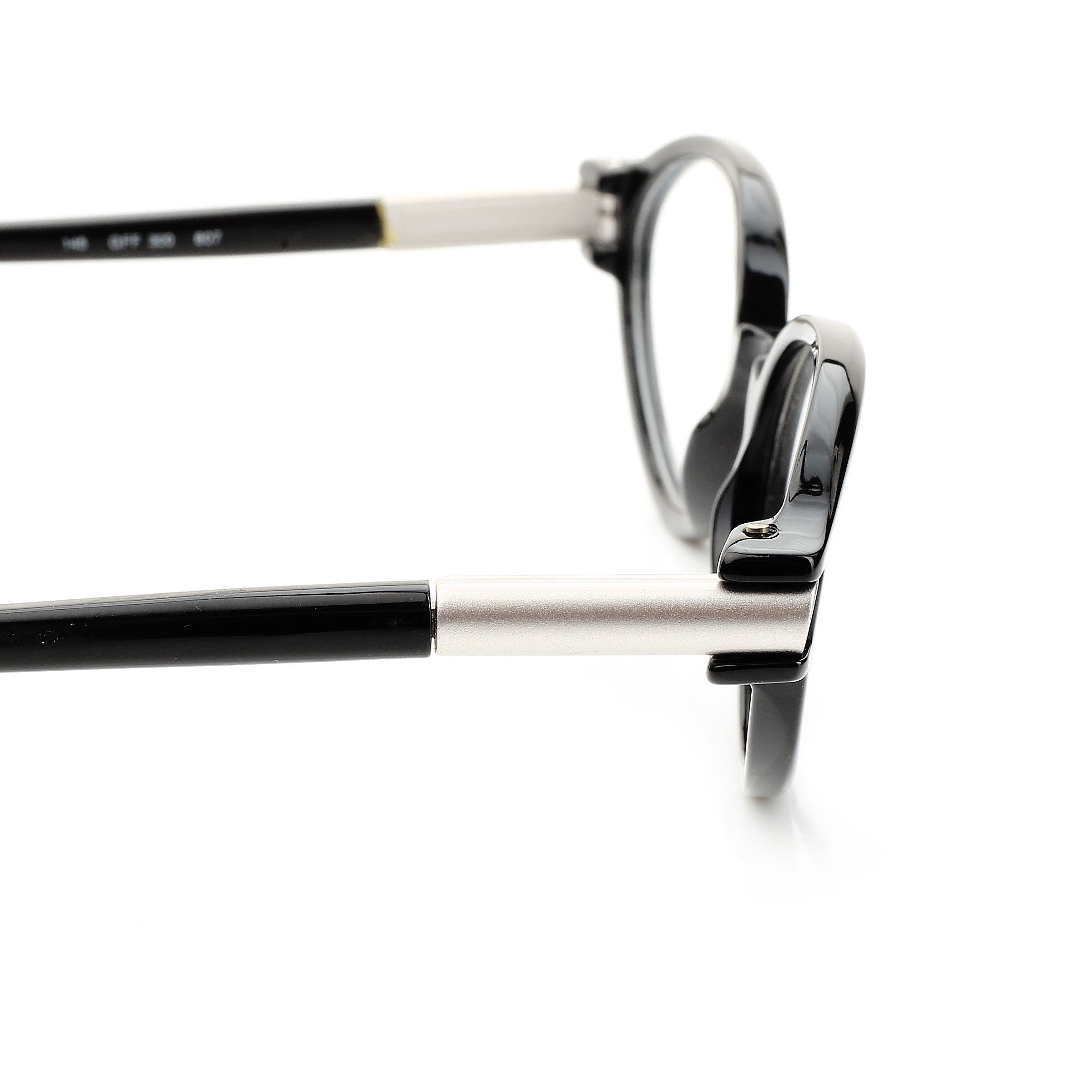 Gianfranco Ferre Gianfranco Ferre '90s Black & Silver Signature Glasses Size ONE SIZE - 3 Thumbnail