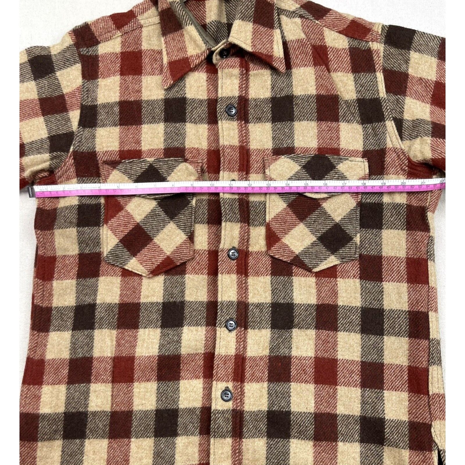 Vintage VINTAGE Woolrich 60s Plaid Flannel Shirt Adult Medium Brown Thick Hunting Mens Size US M / EU 48-50 / 2 - 5 Thumbnail