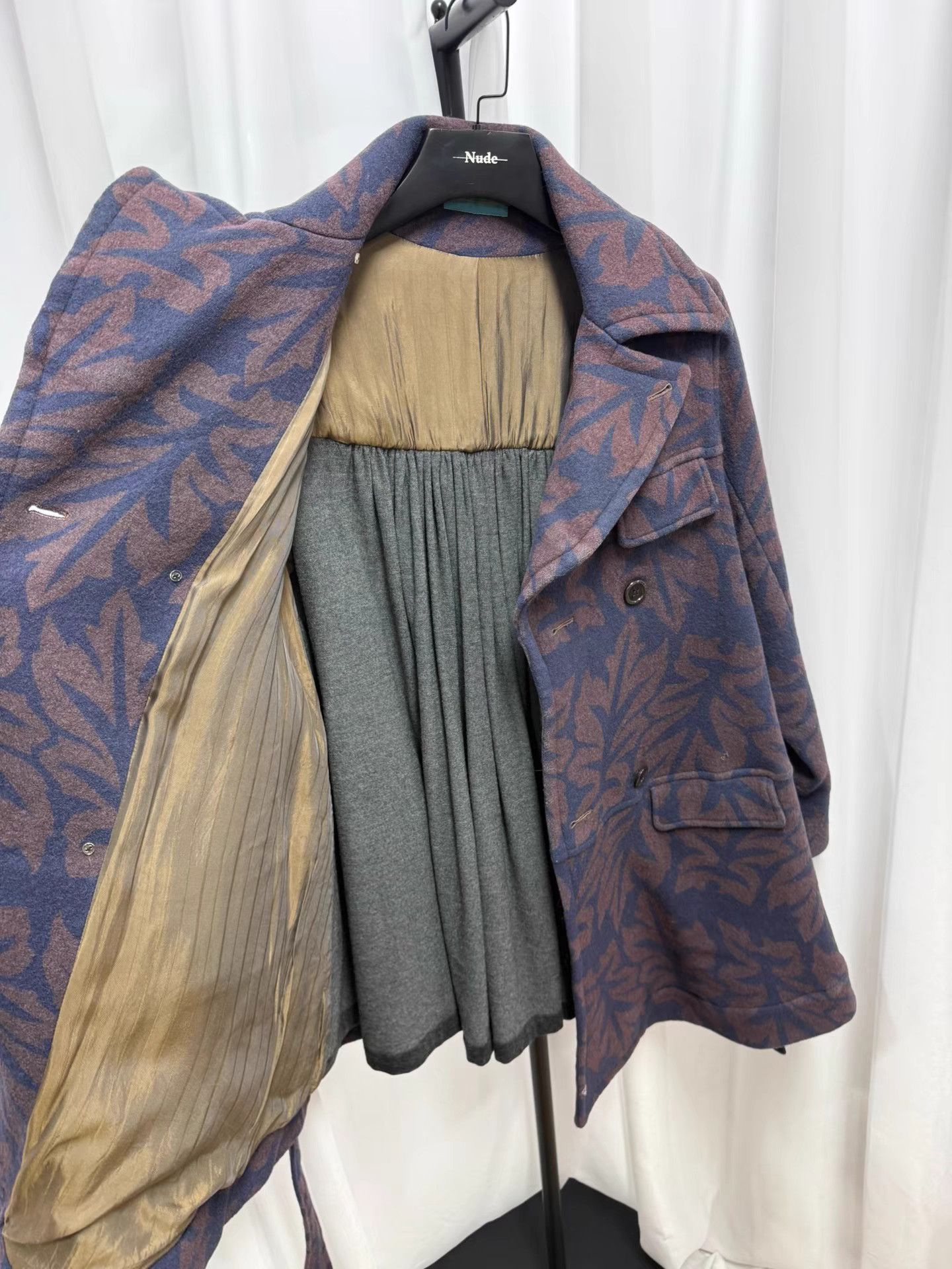 Undercover UNDERCOVER 97AW Maple Leaf Pleated Patchwork Coat K20 Size US L / EU 52-54 / 3 - 6 Thumbnail
