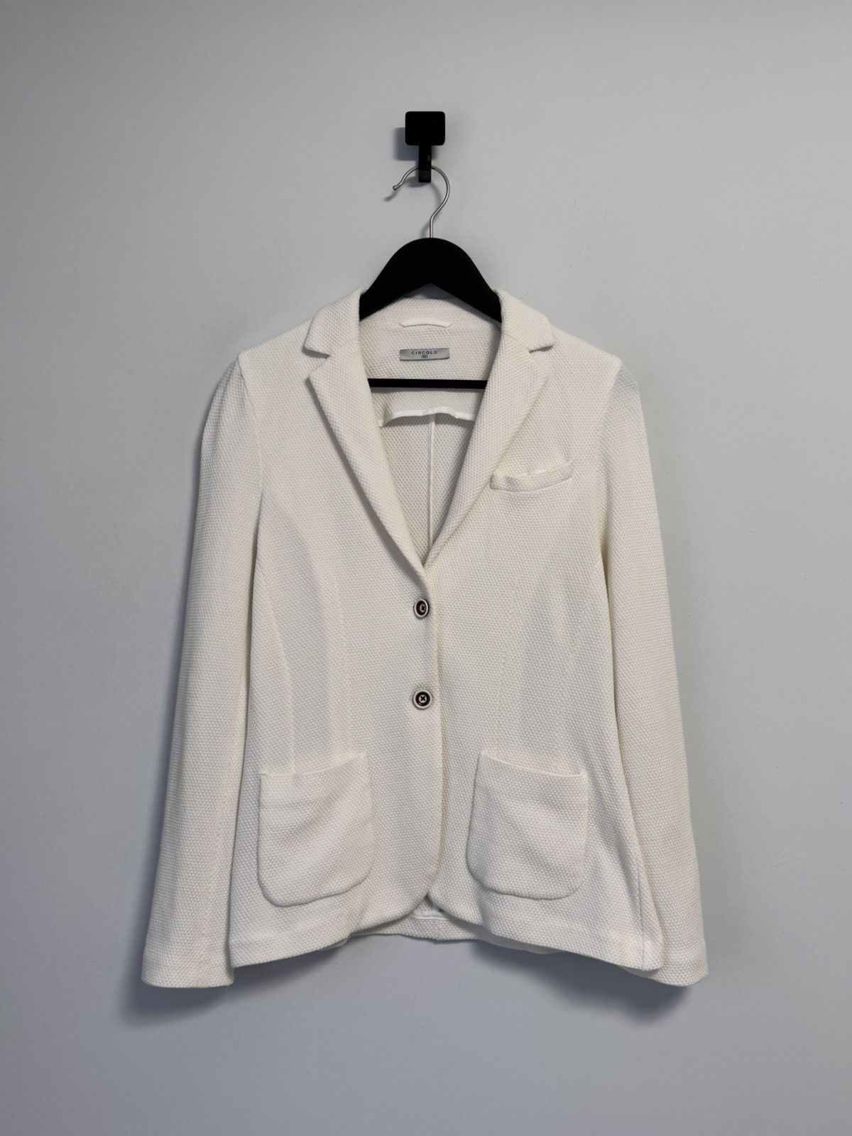 Circolo 1901 CIRCOLO 1901 RARE WHITE COTTON BLEND SOLID BLAZER JACKET Size M / US 6-8 / IT 42-44 - 1 Thumbnail