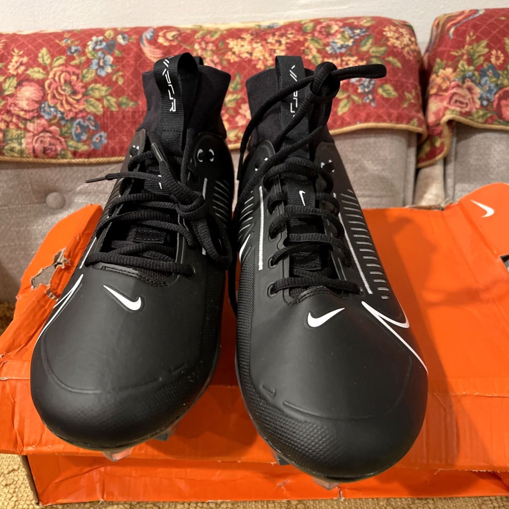 Nike Nike Vapor Edge Pro 360 2 Football Cleats Mens 14 Black White DA5456-010 Size US 13 / EU 46 - 4 Thumbnail