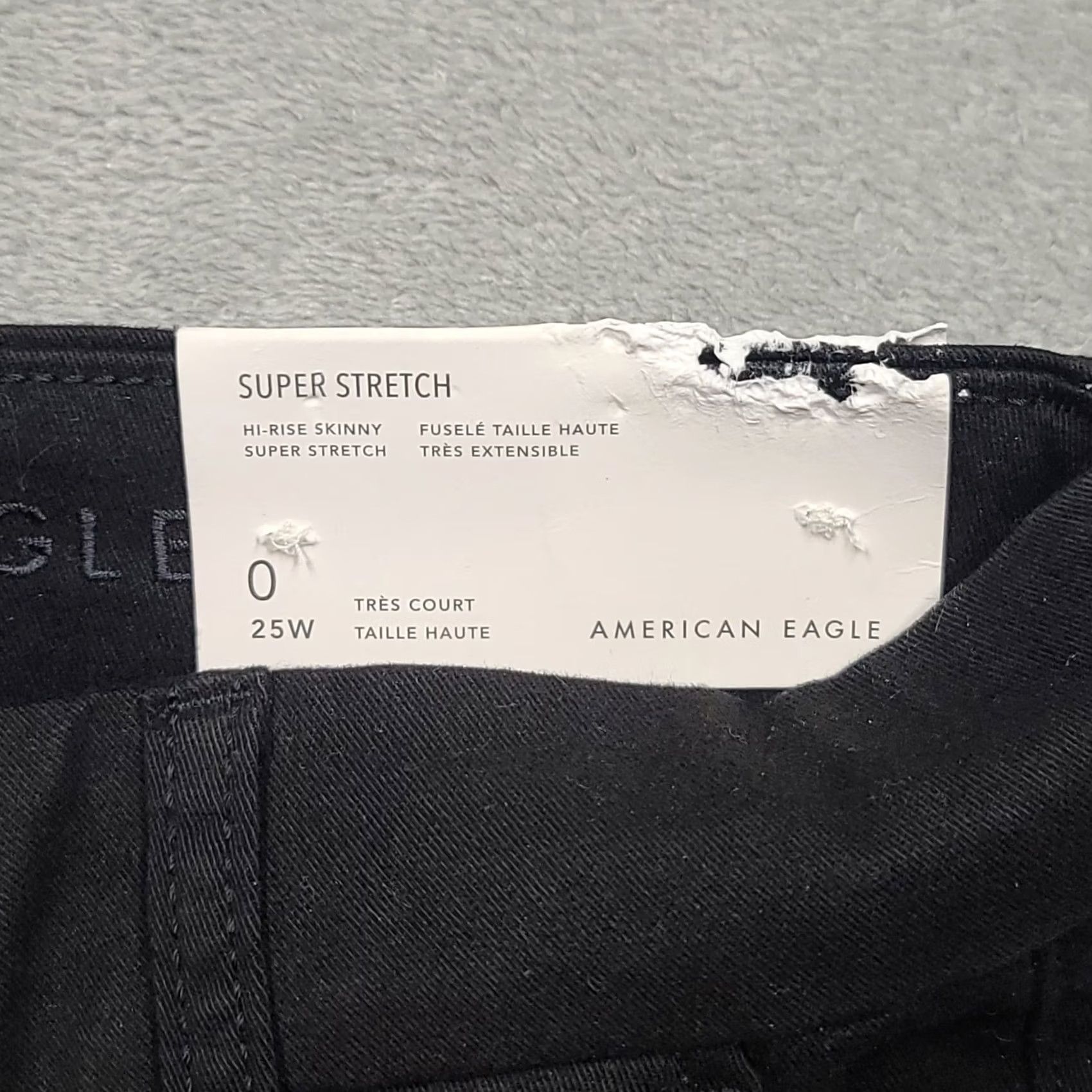 American Eagle Outfitters VINTAGE American Eagle Jeans Womens 25x27 Skinny High Rise Tapered Leg Super Stretch Jeans Black 90s Womens Size 42" / US 20 - 3 Thumbnail