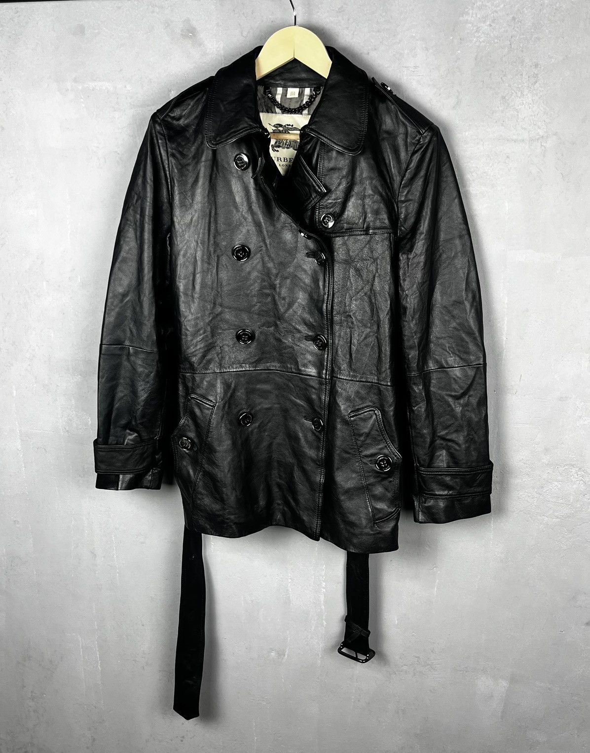 Burberry Burberry avant garde y2k leather coat jacket RARE Size M / US 6-8 / IT 42-44 - 1 Thumbnail